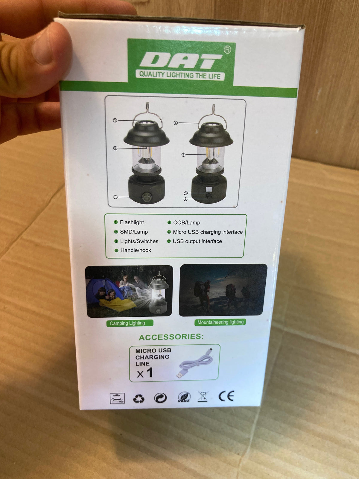 Rechargeable Portable Lantern Lamp DT-712