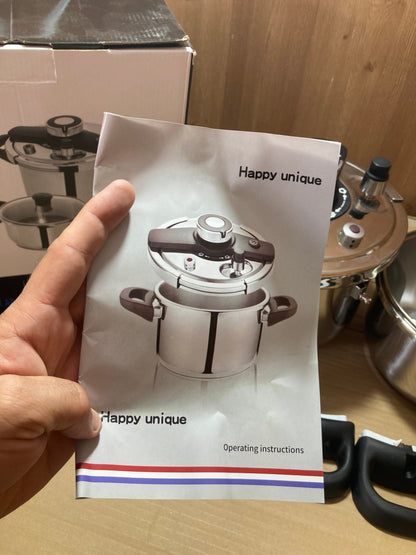 Lot Imported Happy Unique 4+6L Stainless Steel Pressure Cooker With Steamer