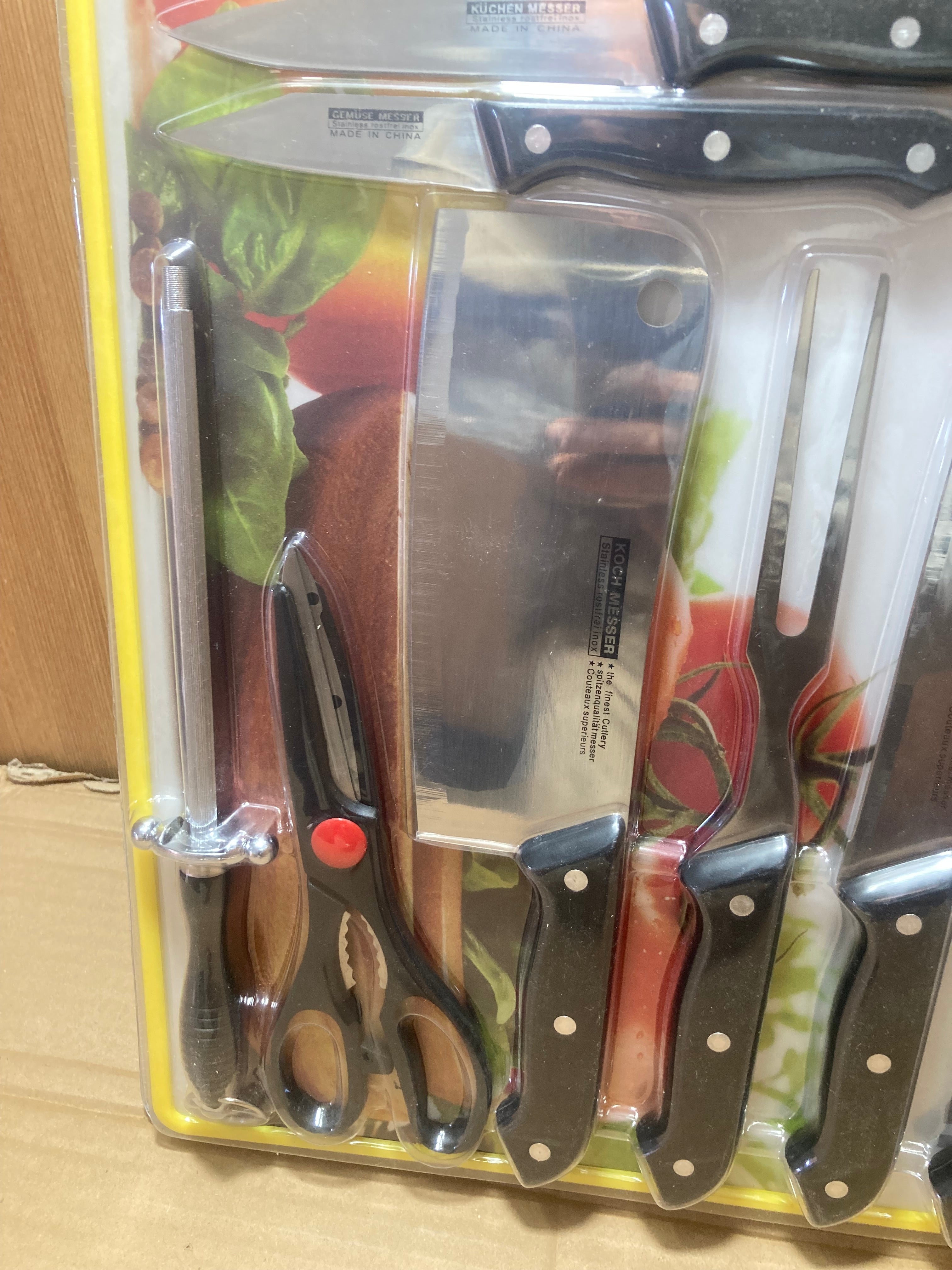 11PCs Knife Set With Cutting Board