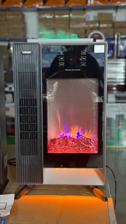 Green Electric Fan display heater
