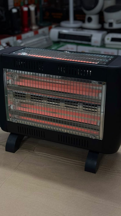 GREEN 800W Portable Electric Heater with 3 Quartz Tubes & Multi-Directional Heating (Model: GR-160)