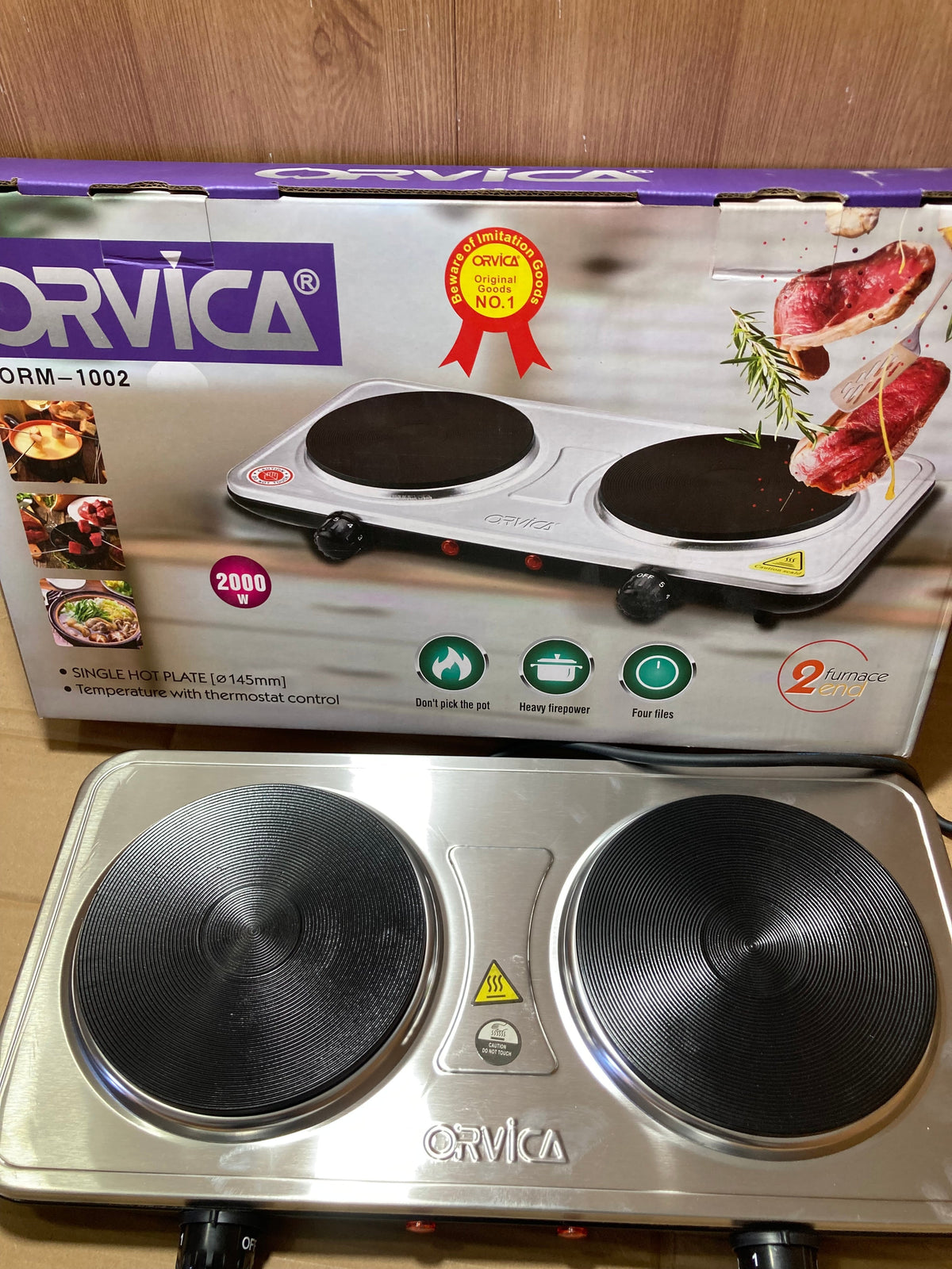 ORVICA-Russia Portable Electric Double HotPlate/Electric Stove 2000W