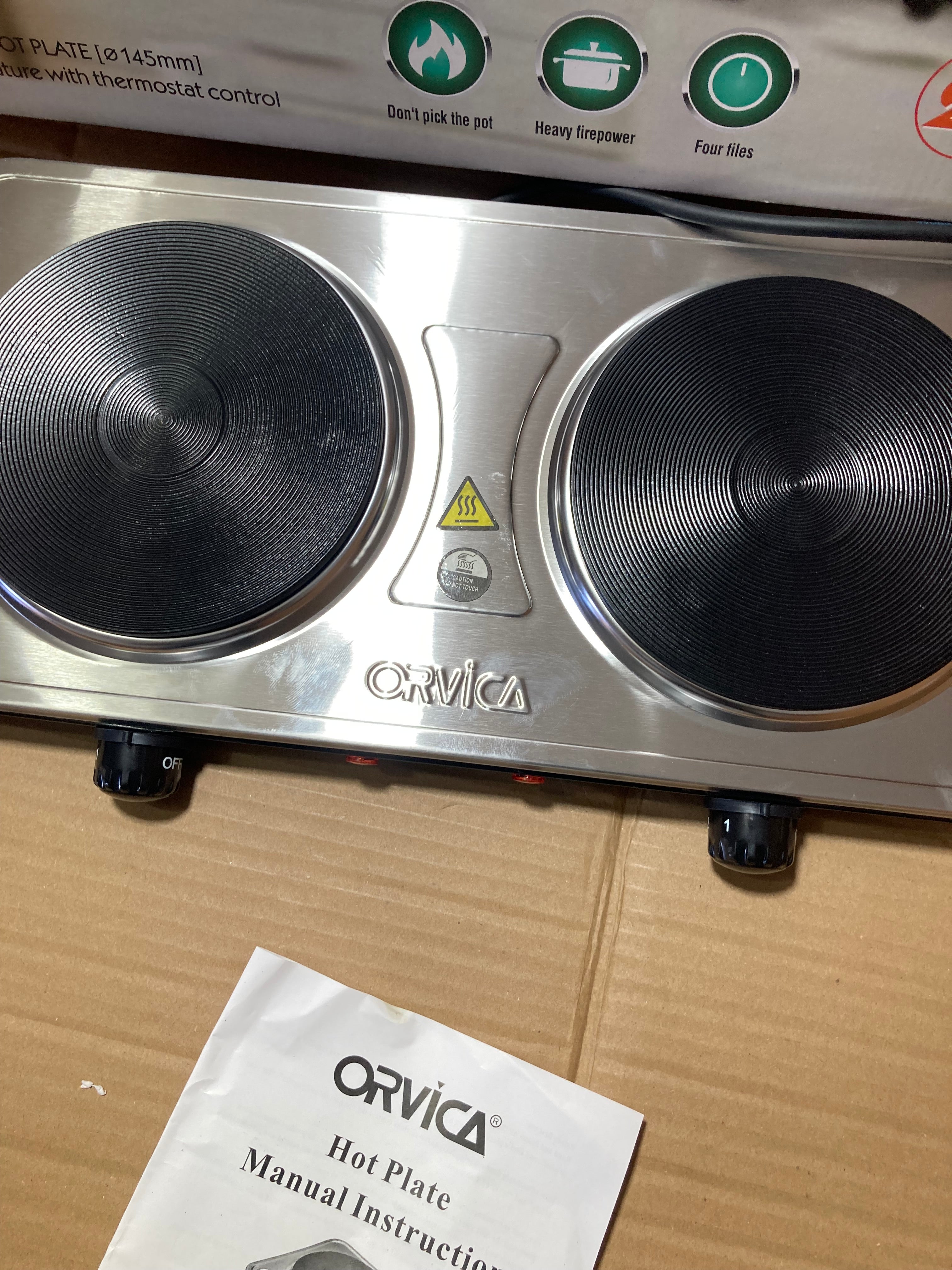 ORVICA-Russia Portable Electric Double HotPlate/Electric Stove 2000W