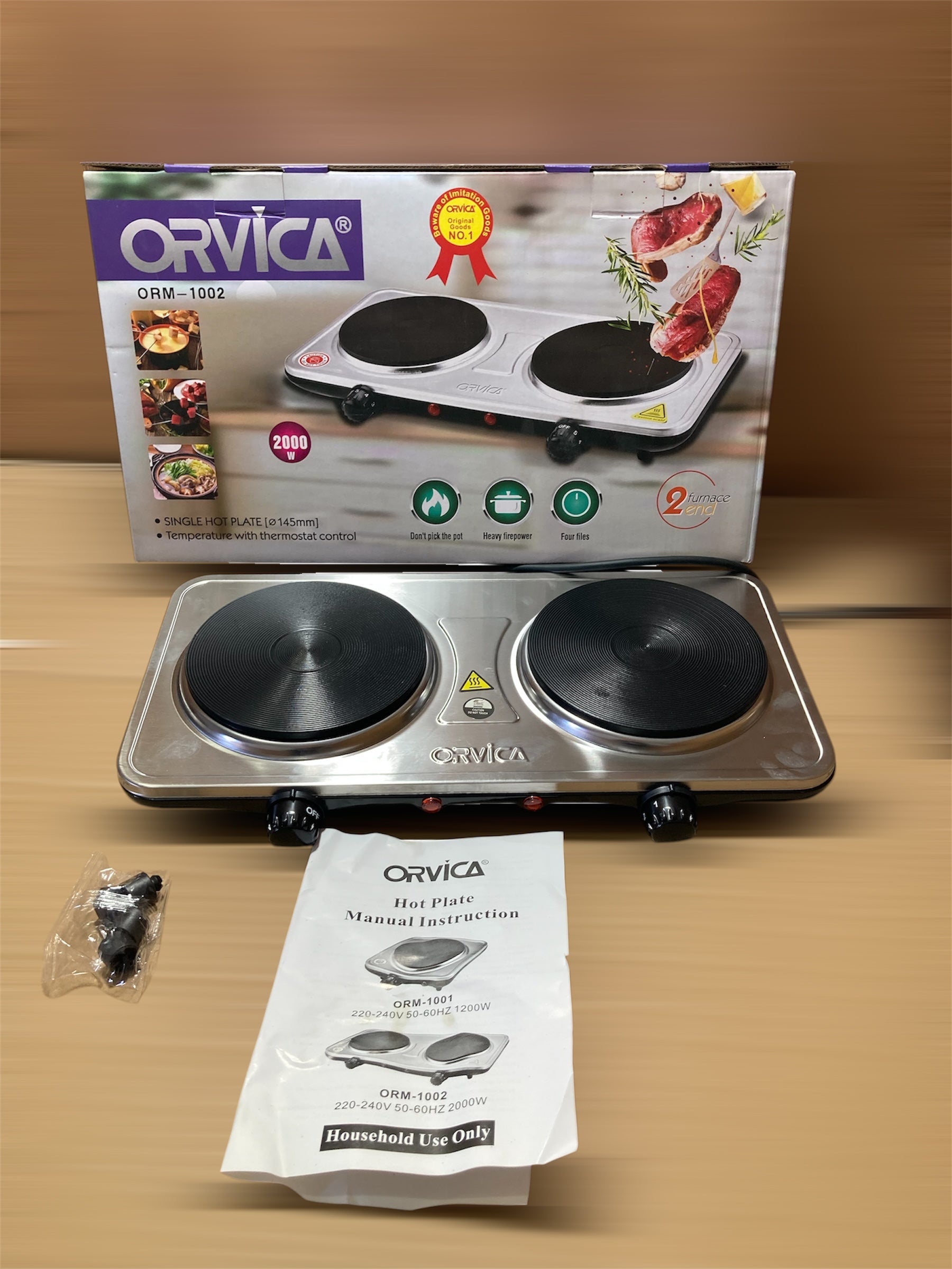 ORVICA-Russia Portable Electric Double HotPlate/Electric Stove 2000W
