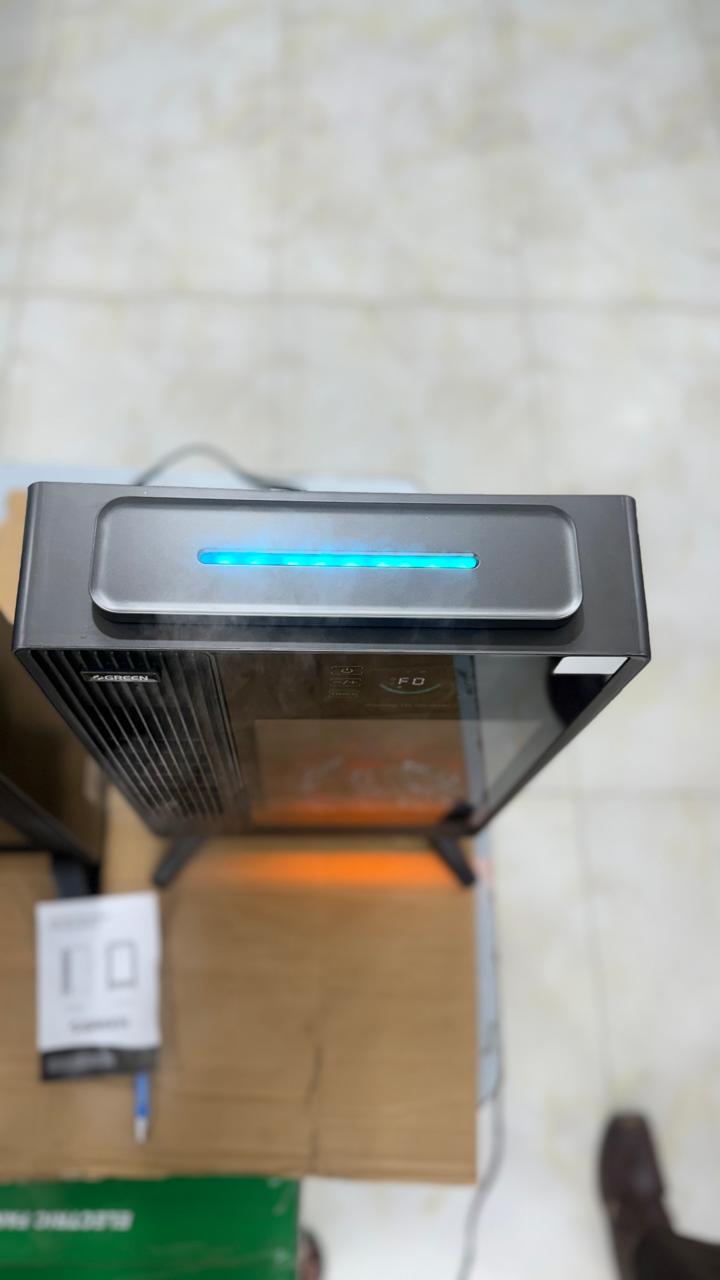 Green Electric Fan display heater