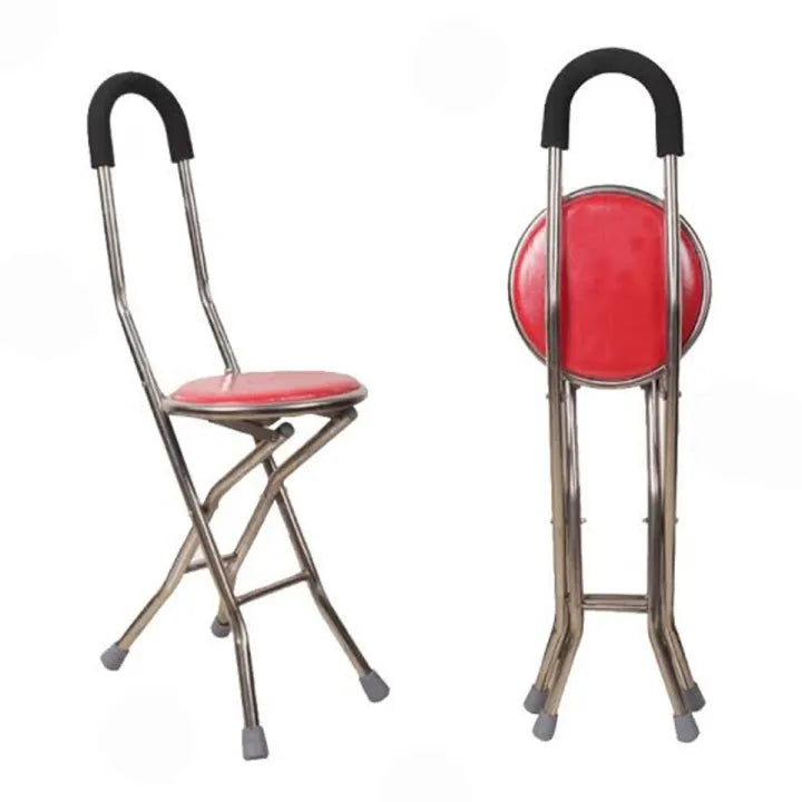 Comfort 2-in-1 Foldable Walking Stick Chair with Seat