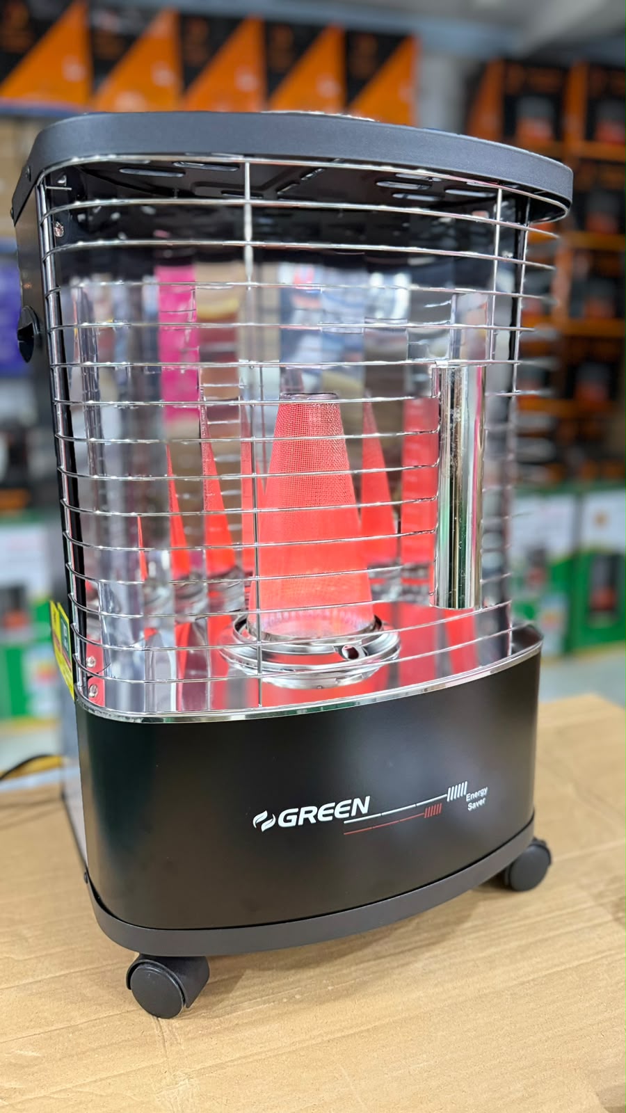 Green Rotating Electric & Gas Heater (GR222)