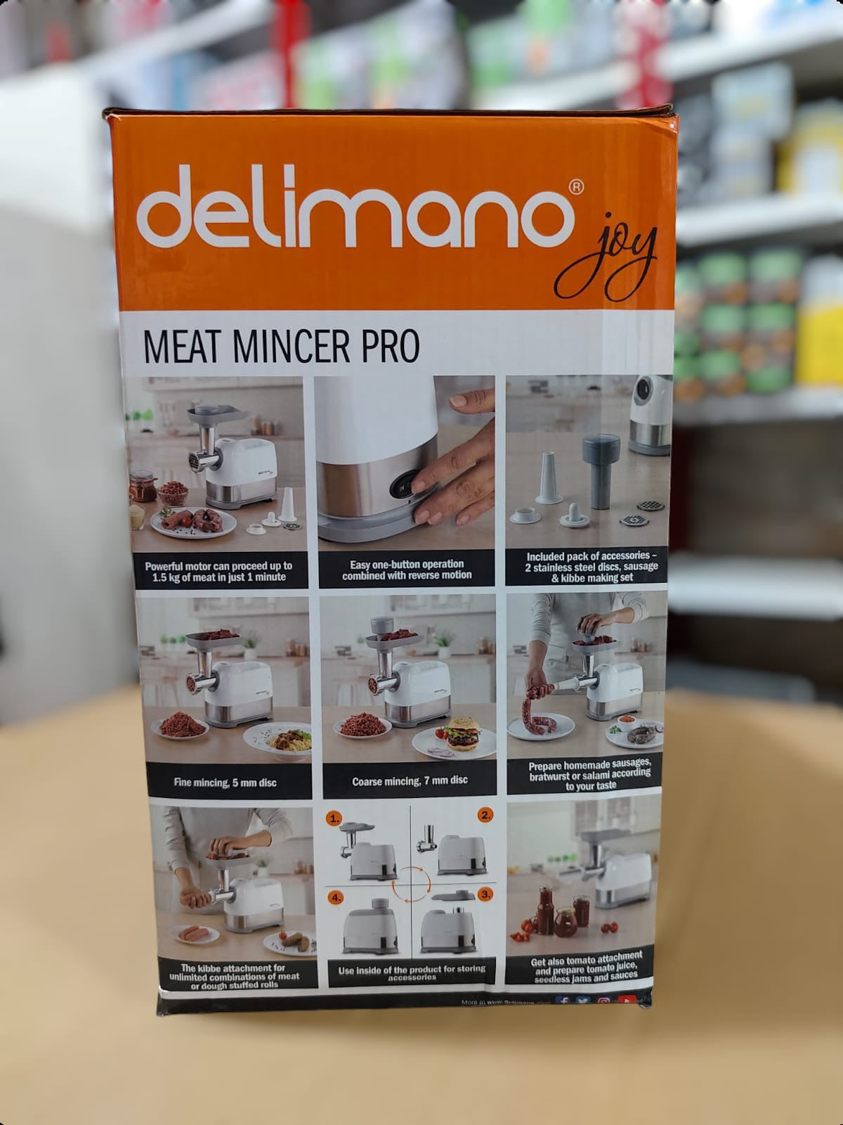 DELIMANO Switzerland 3-in-1 MEAT MINCER PRO