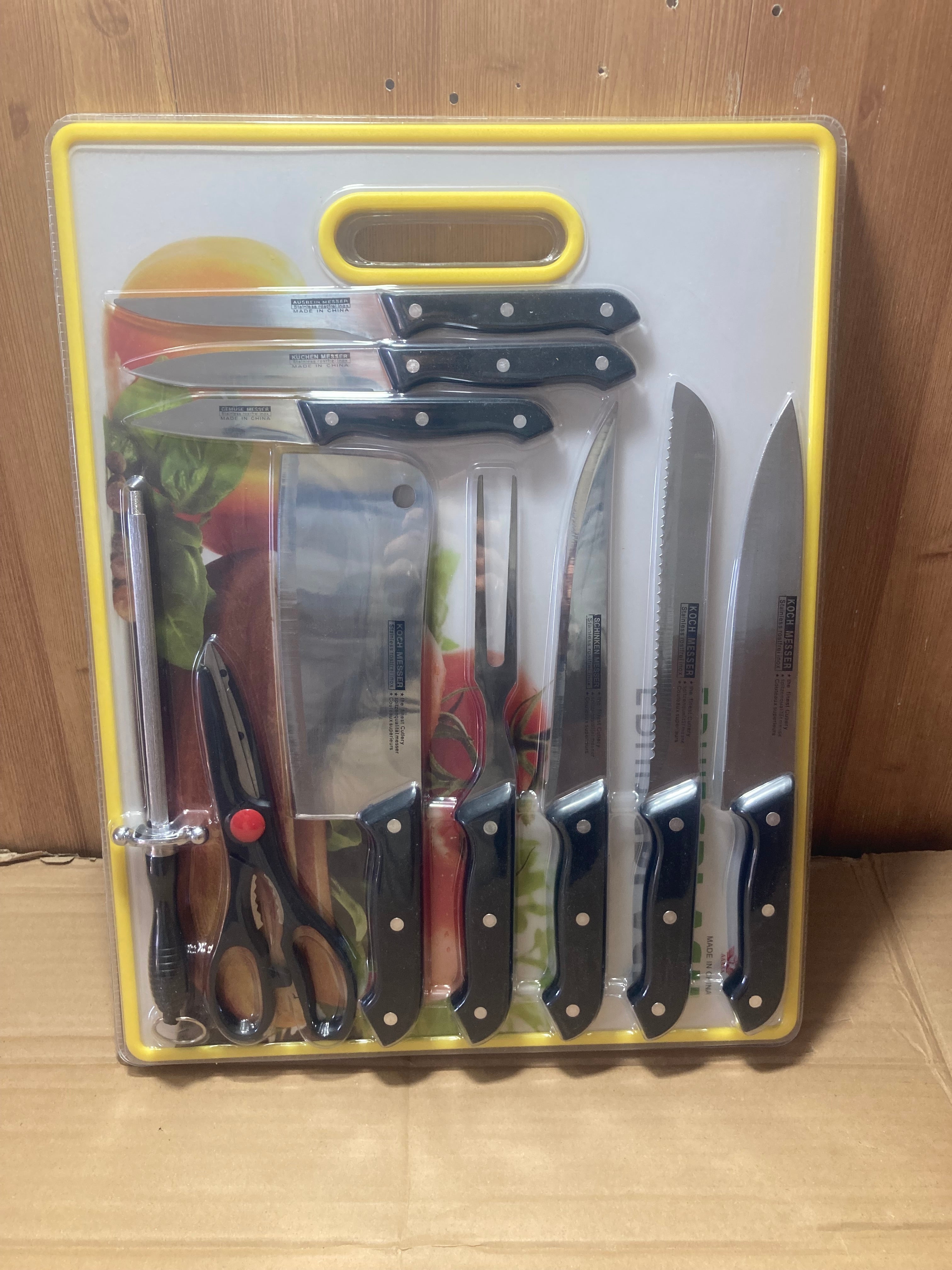 11PCs Knife Set With Cutting Board