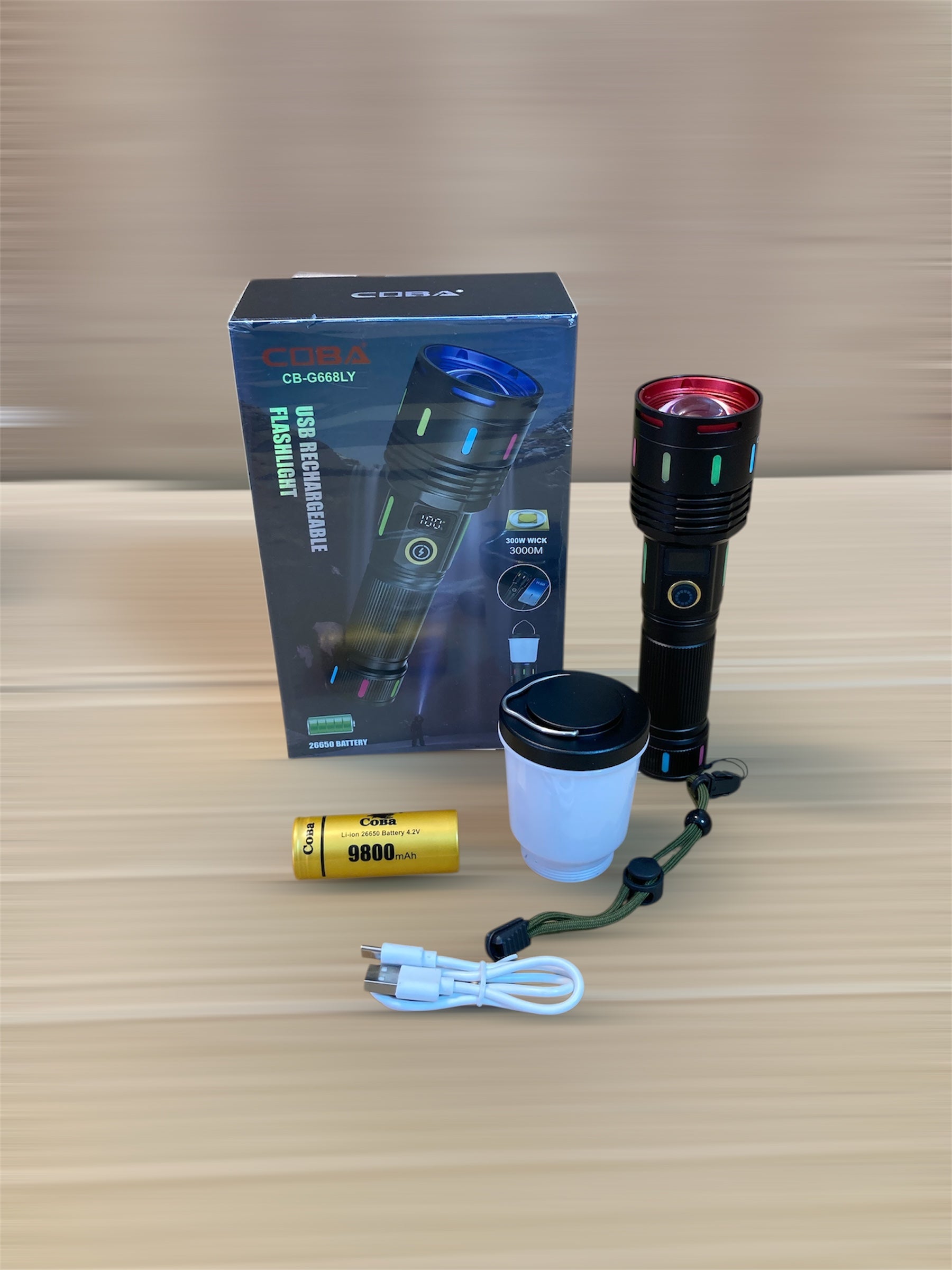 COBA Digital Lamp Flashlight - Torch CB-G668LY-X