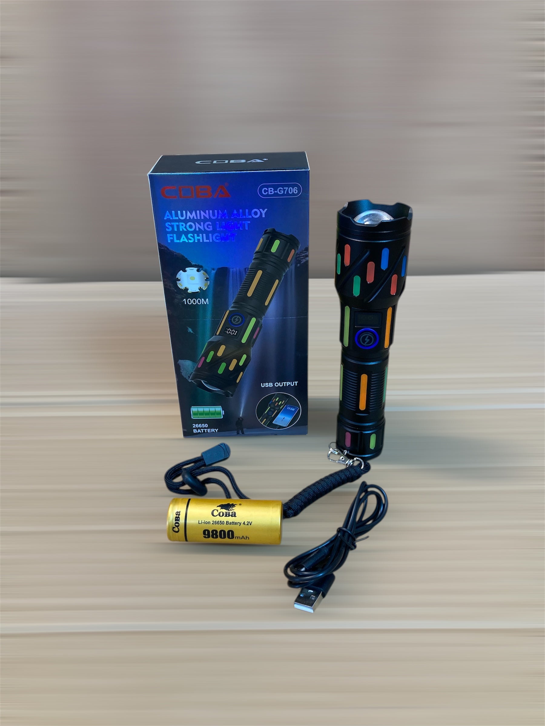 COBA Digital Long Range Compact Flashlight - Torch CB-G706