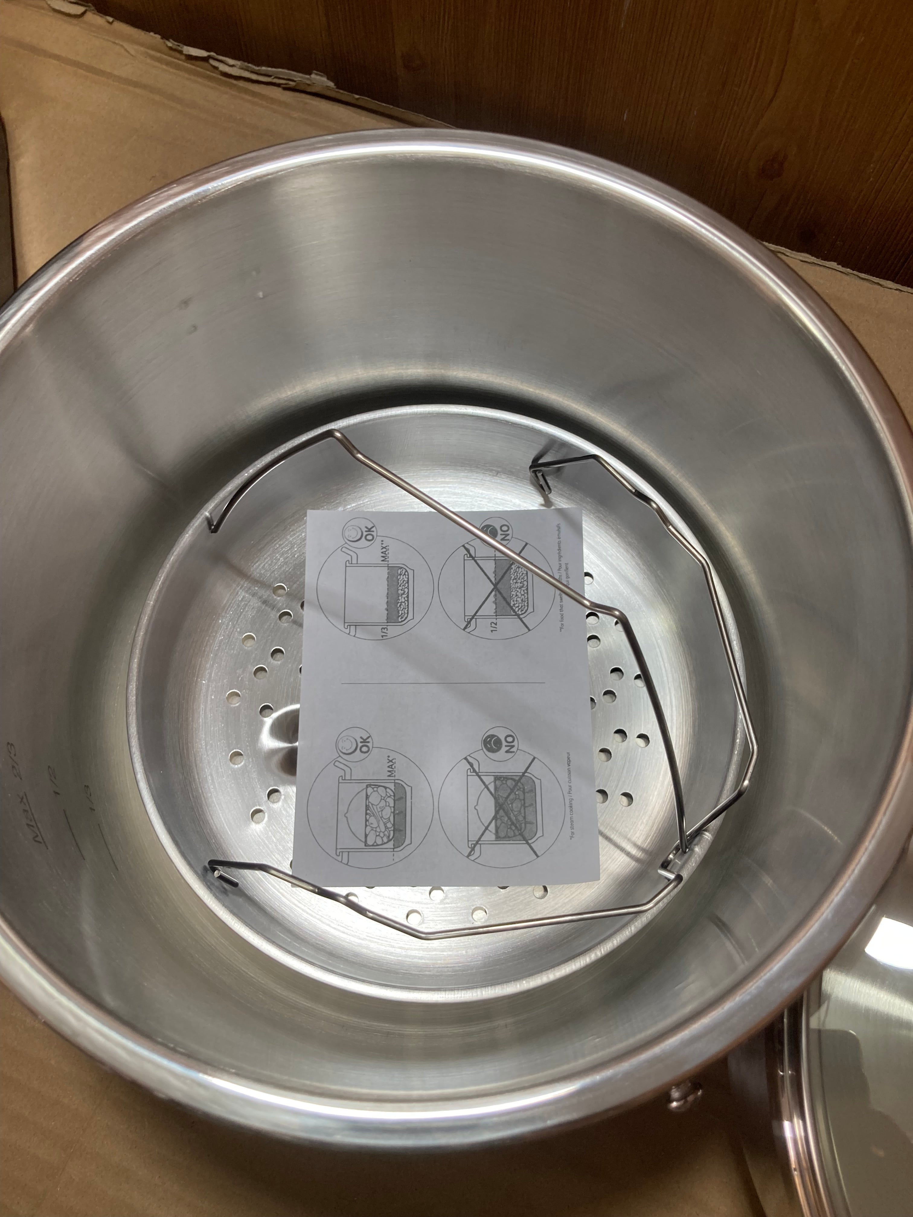 Lot Imported Happy Unique 4+6L Stainless Steel Pressure Cooker With Steamer