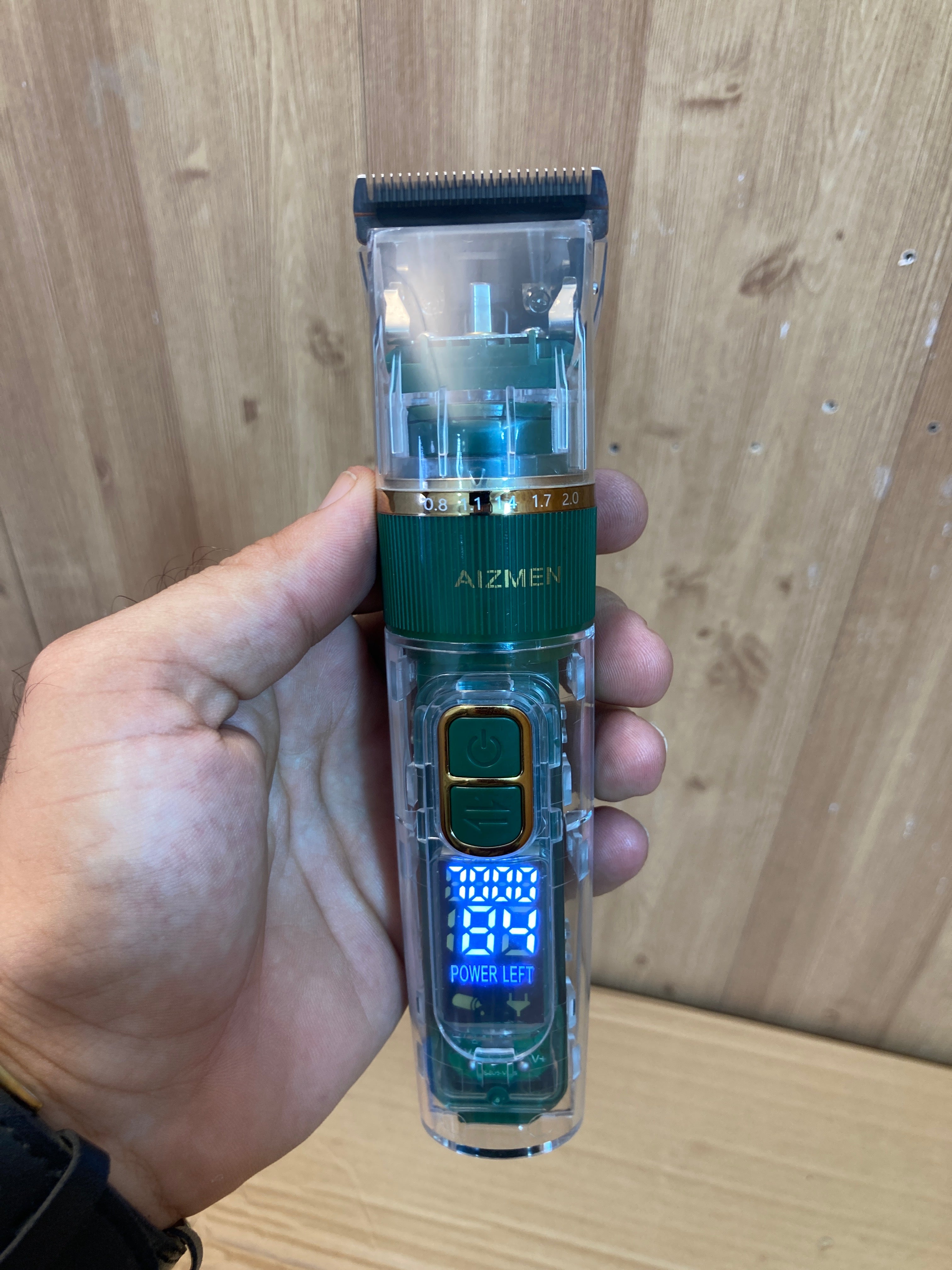 Lot Imported AIZMEN Transparent Digital Hair Clipper - Trimmer