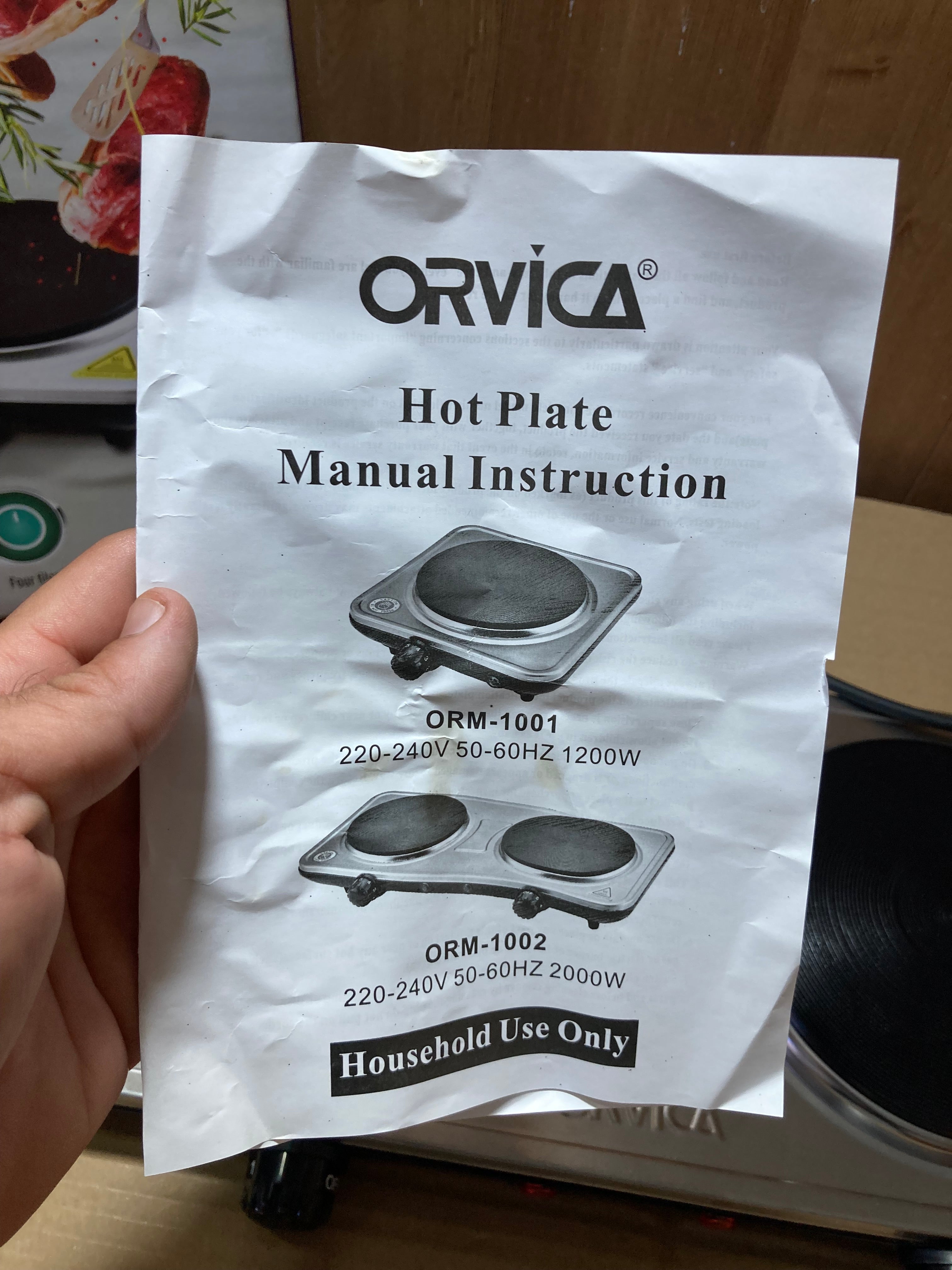 ORVICA-Russia Portable Electric Double HotPlate/Electric Stove 2000W