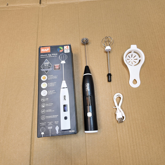 Raf 3-in-1 Rechargeable Egg Beater & Coffee Frother R322