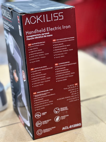 ACKILISS ACL-61288G Handheld Electric Steam Iron 1500W – Portable Garment Steamer