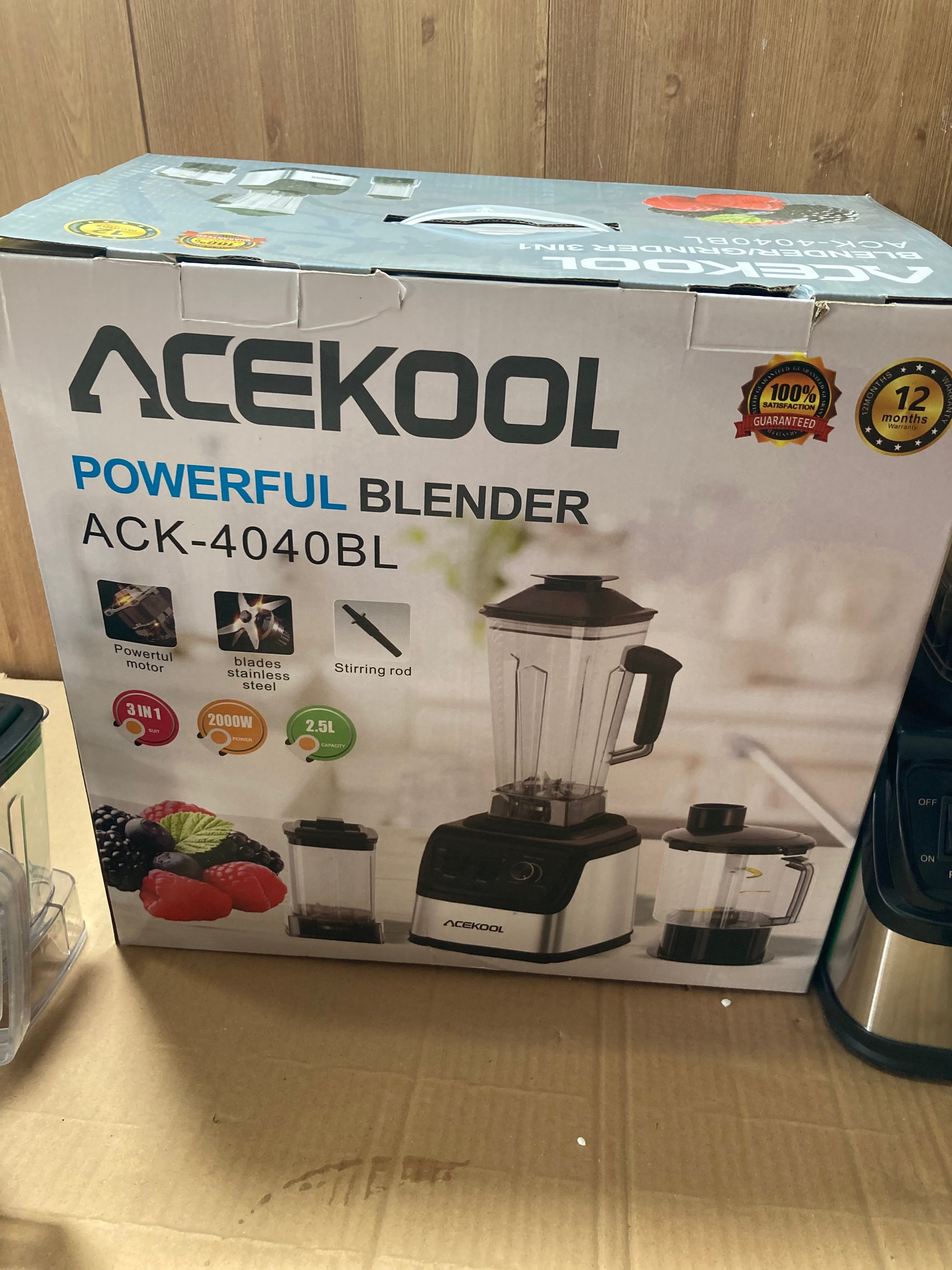 Lot Imported ACEKOOL 3-in-1 Powerful Blender ACK-4040BL