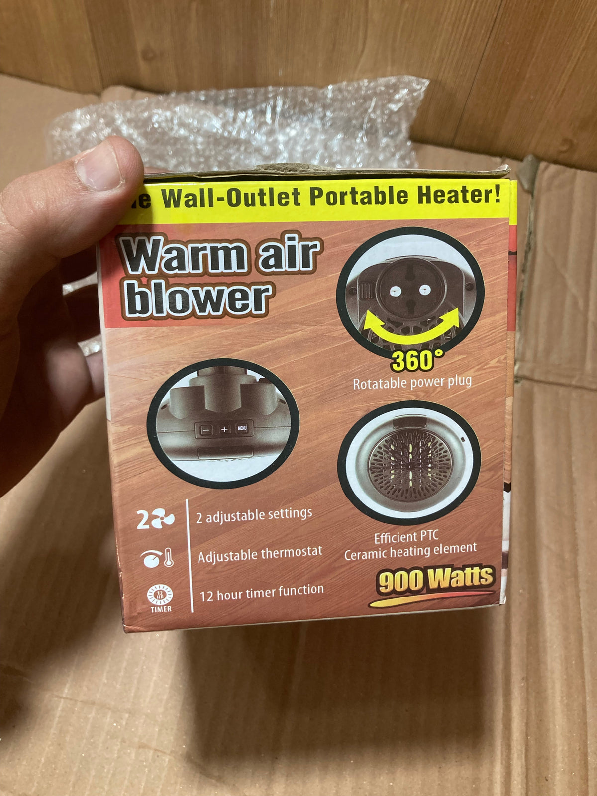 Lot Imported Mini Portable Blower Heater 900W
