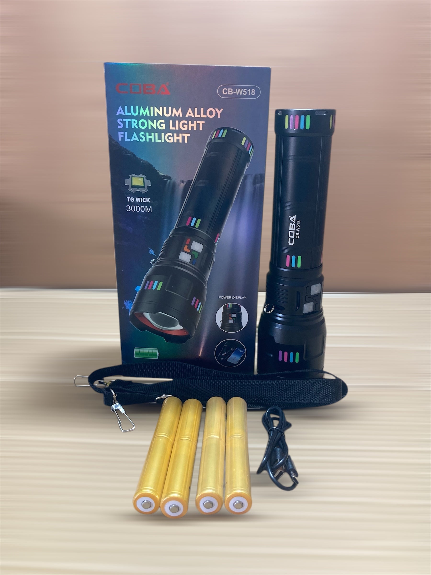 COBA Powerful Long Range Super Led Flashlight - Torch CB-W518