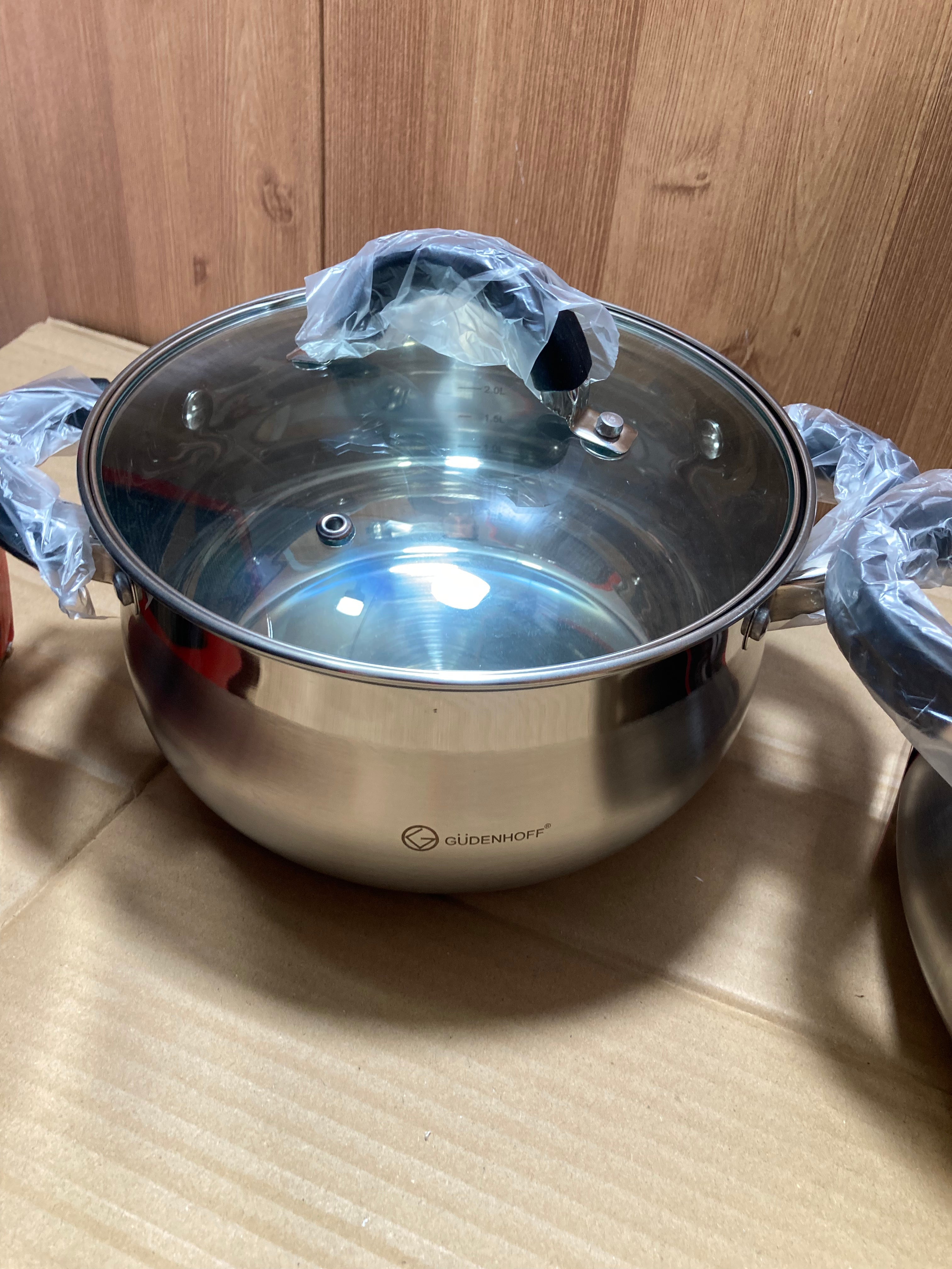 GUDENHOFF 6PCs Stainless Steel Cookware Set