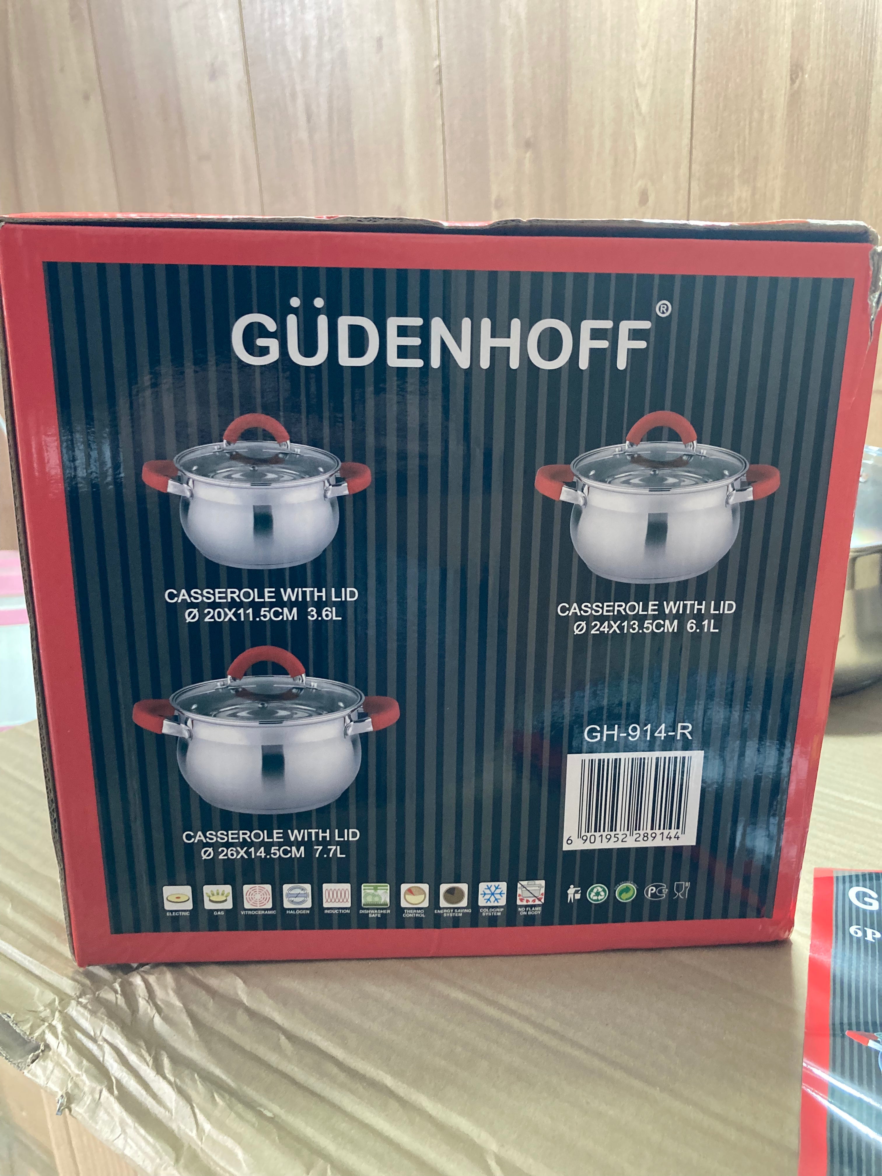 GUDENHOFF 6PCs Stainless Steel Cookware Set