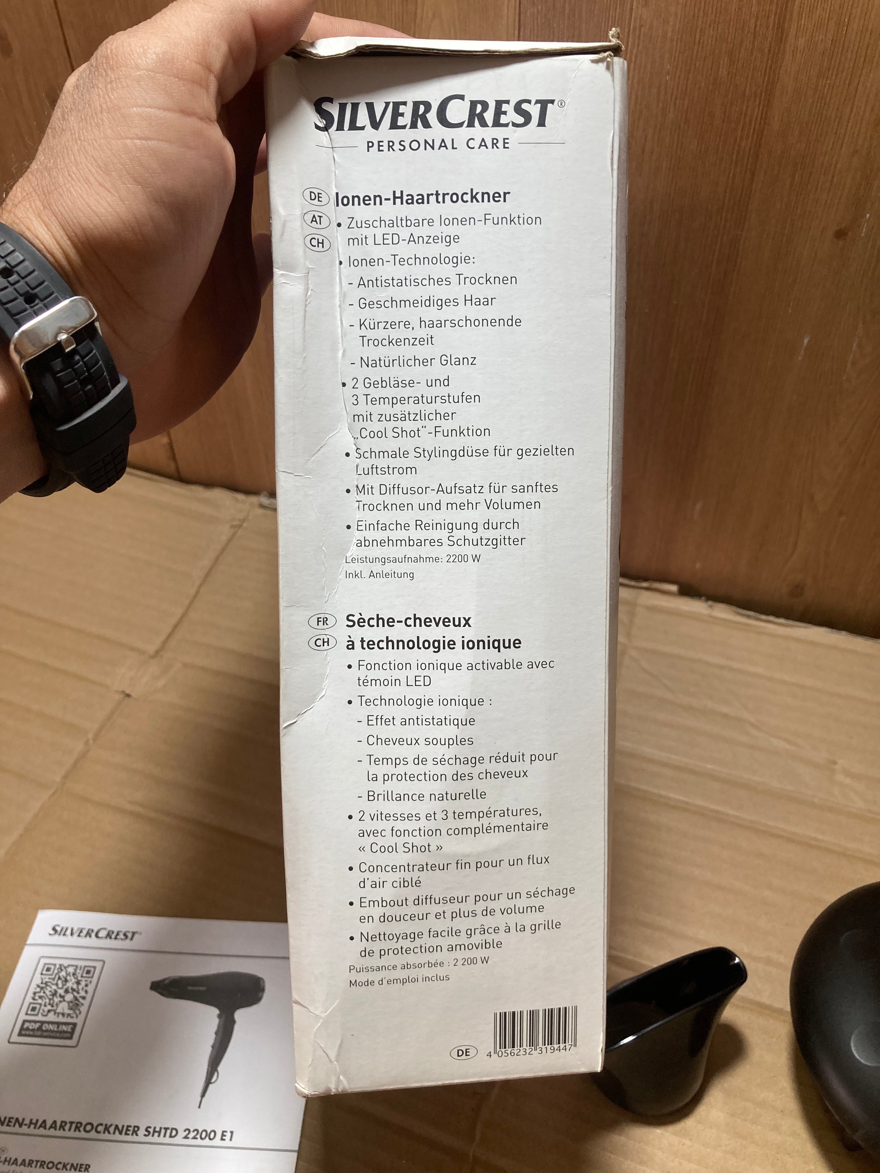 Silver Crest Personal Care Lonen-Haartrockner Hair Dryer 2200W