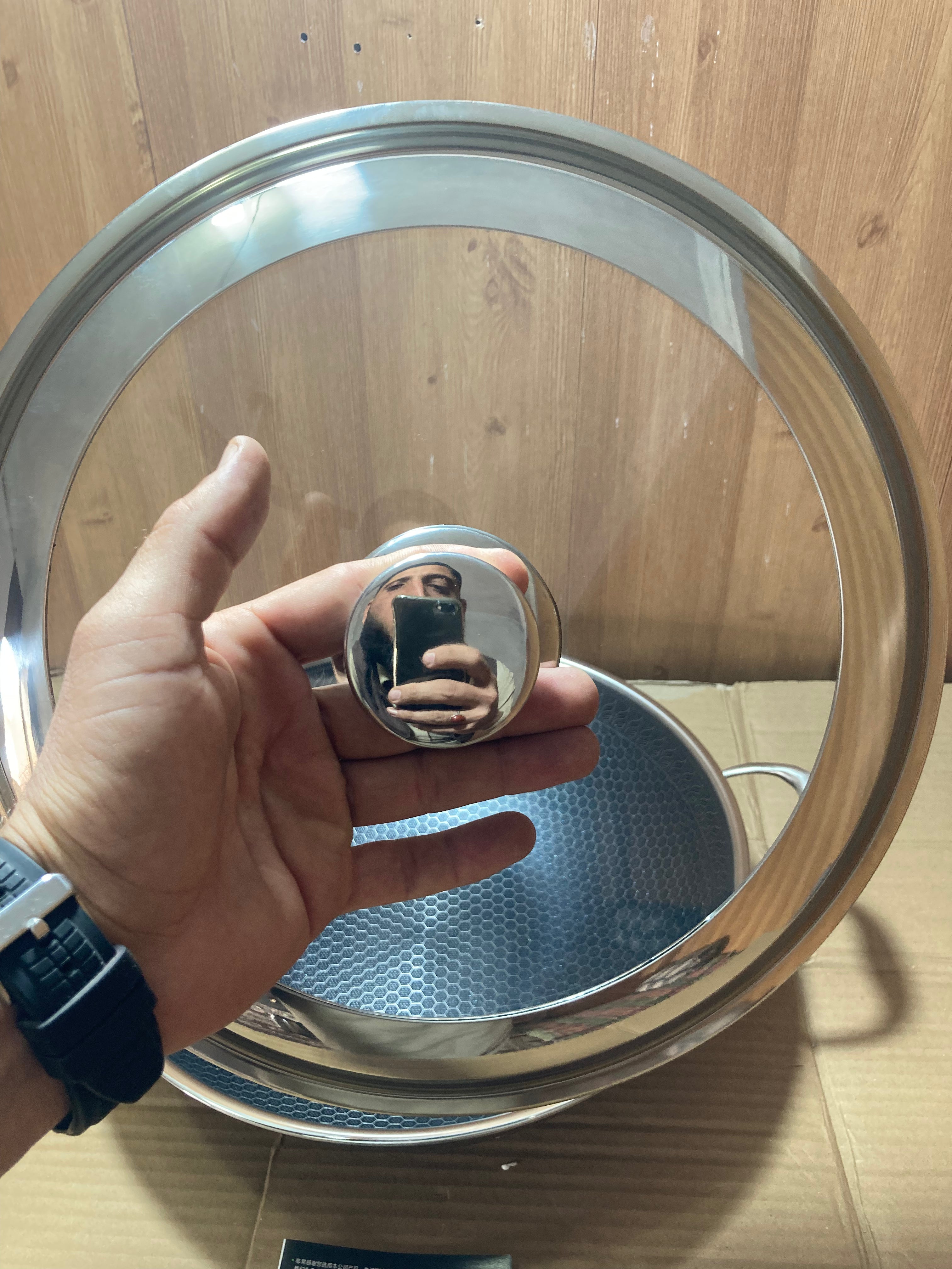 Lot Imported HoneyComb Laser Coated Wok/Kadai