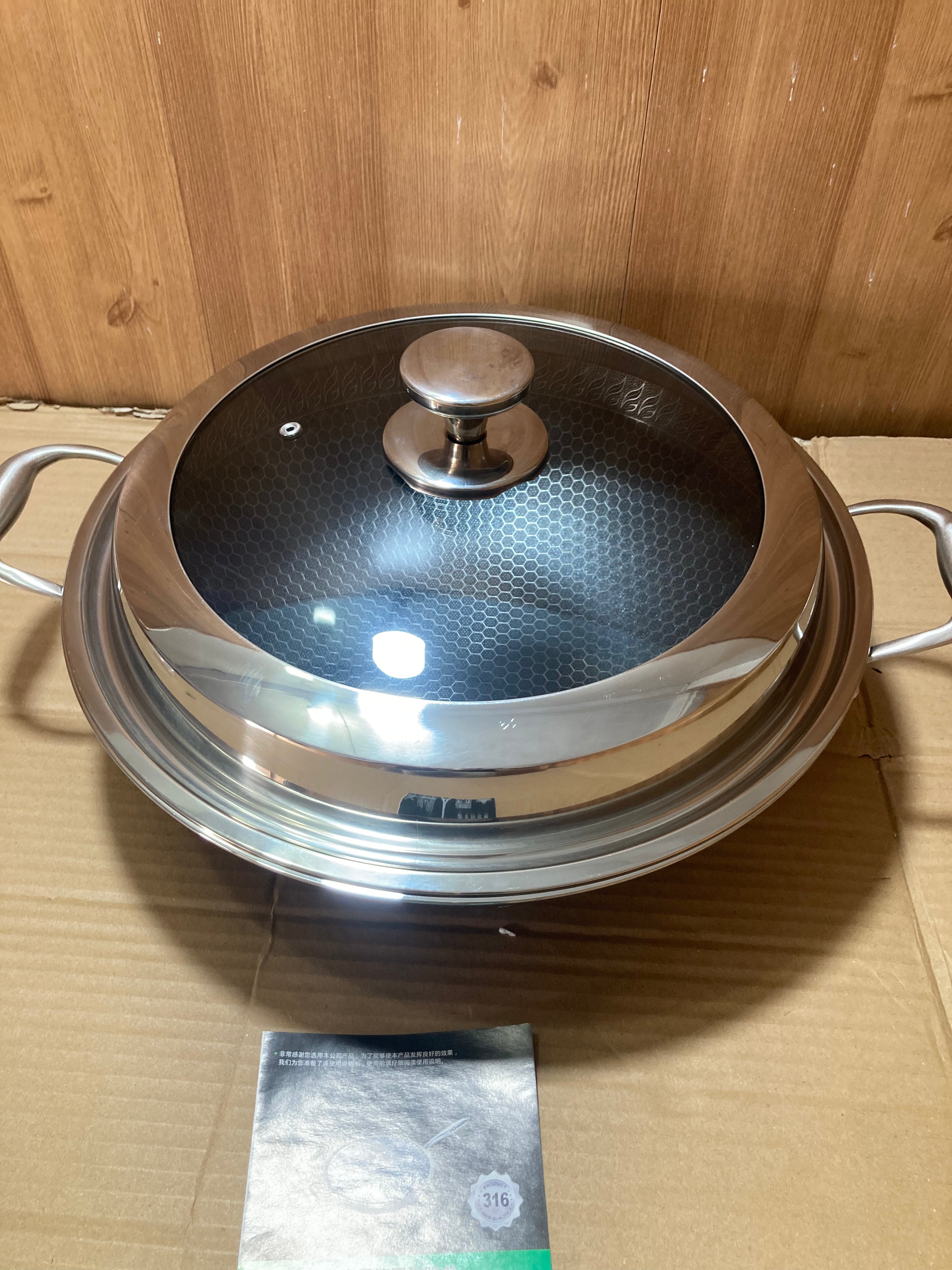 Lot Imported HoneyComb Laser Coated Wok/Kadai