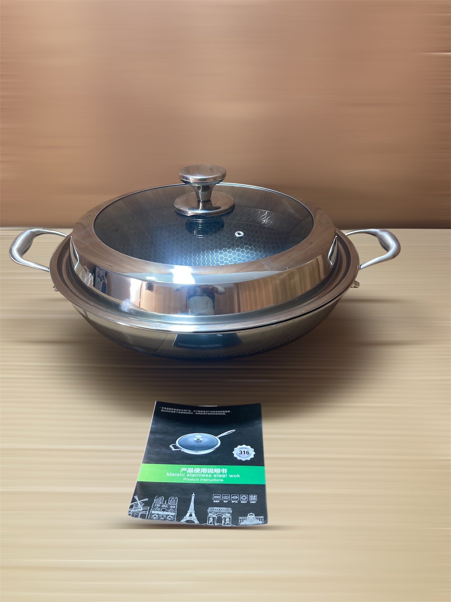 Lot Imported HoneyComb Laser Coated Wok/Kadai