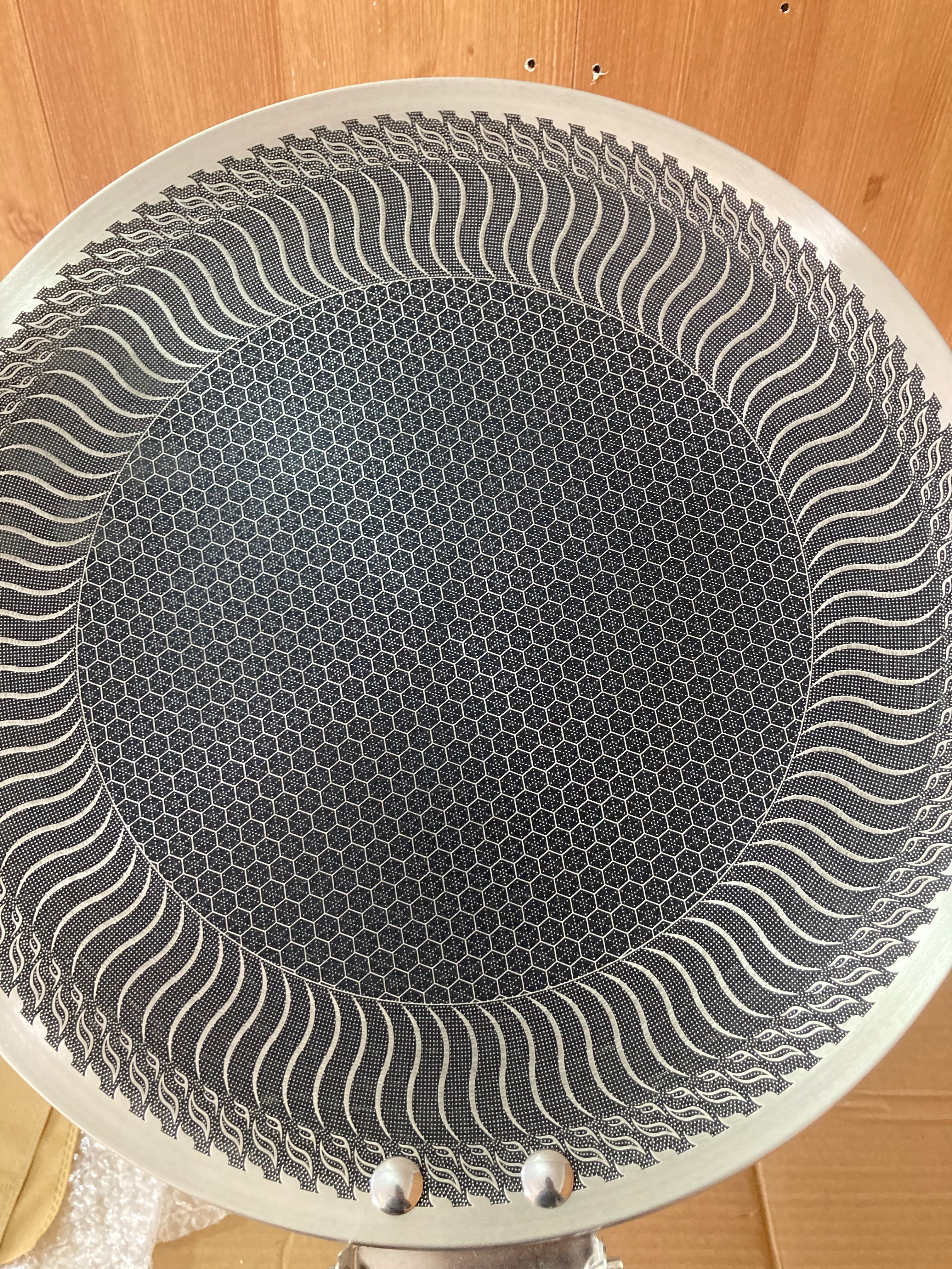 Lot Imported Double Laser Coated HoneyComb Tawa Single Handle