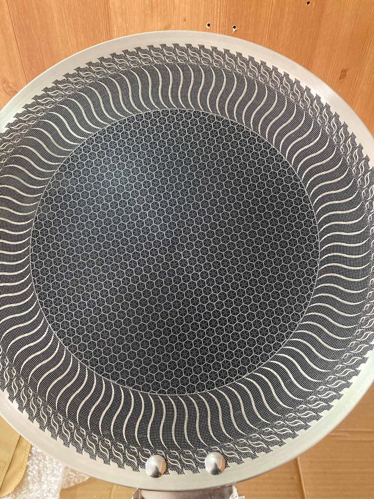 Lot Imported Double Laser Coated HoneyComb Tawa Single Handle