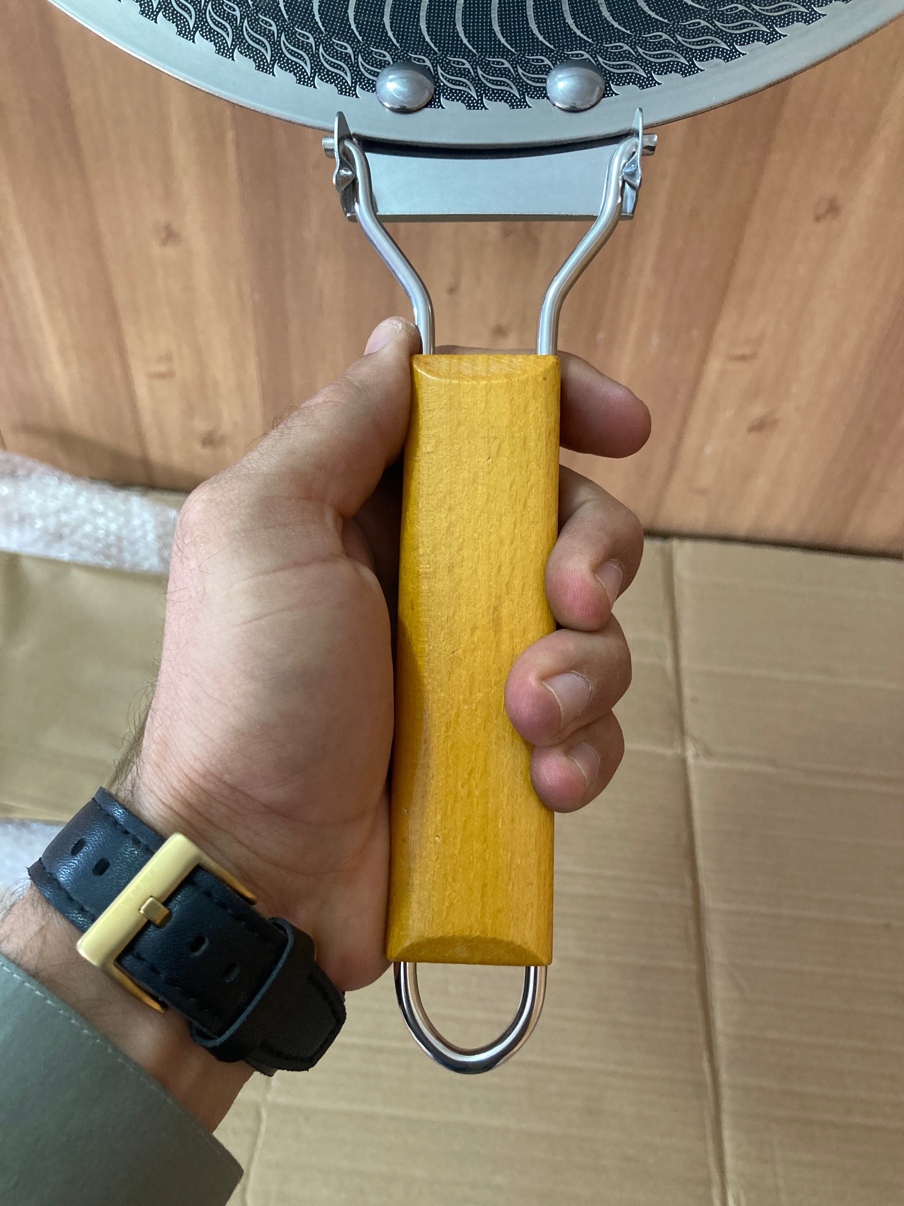 Lot Imported Double Laser Coated HoneyComb Tawa Single Handle