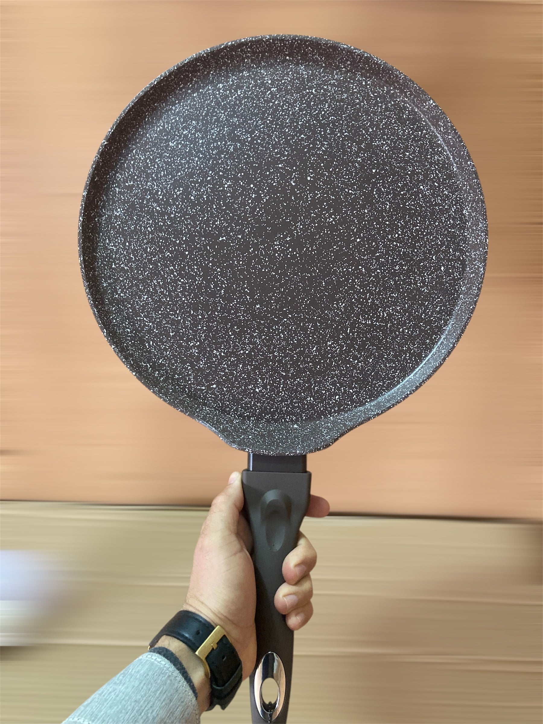 Lot Imported Single Handle Granite Coated Tawa 32cm