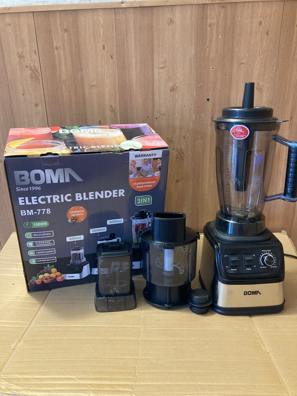 BOMA Germany 3 in 1 Multi Functional Commercial Blender