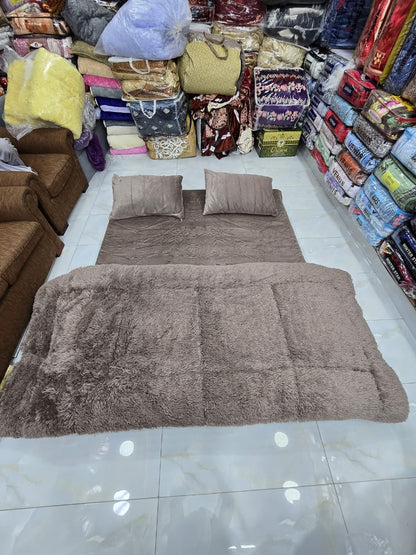 Imported King Size 4PCs Blanket - BedSheet Set