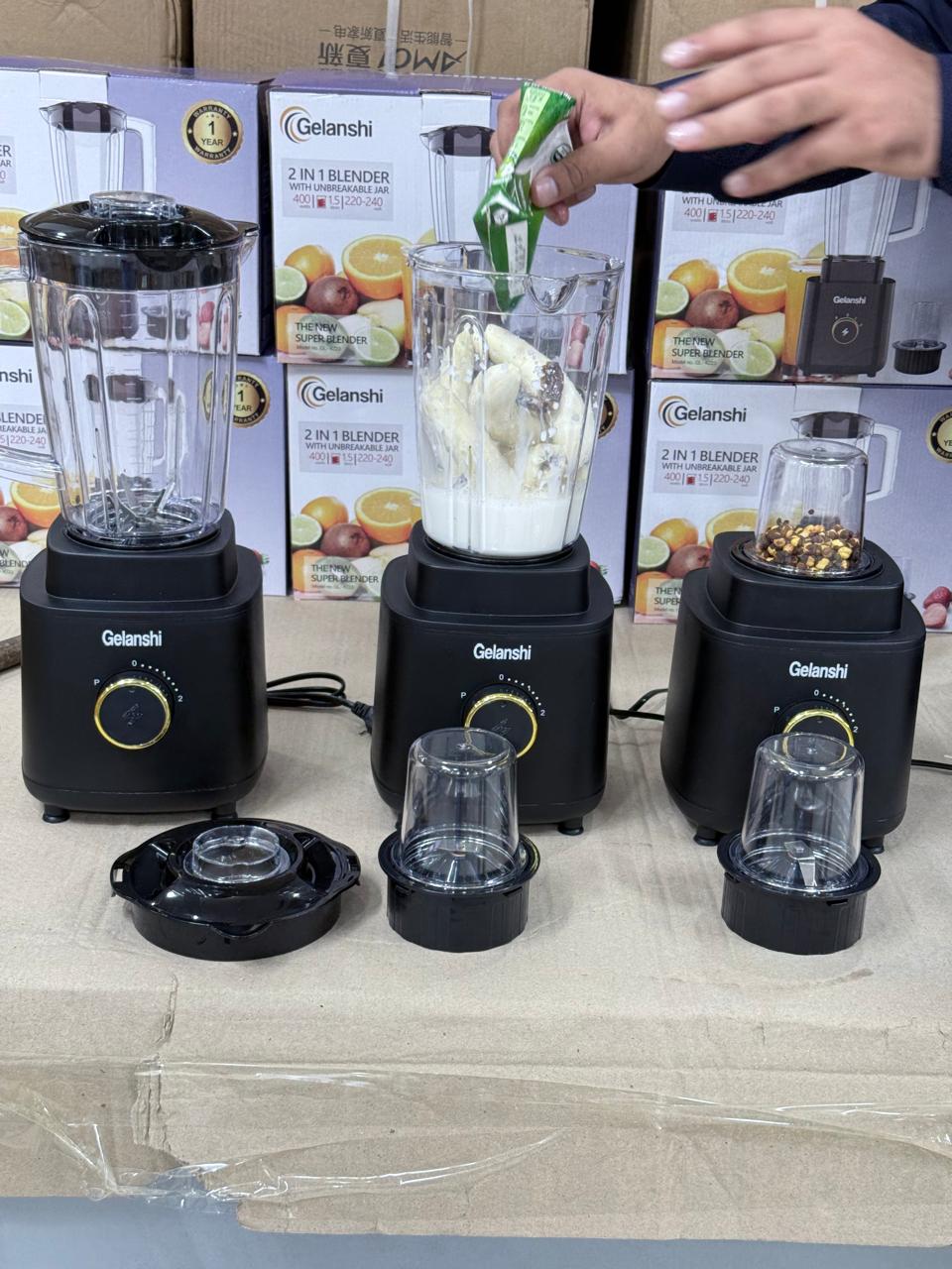 Gelanshi 2&1 blander Juicers restock 1.7 Liter  Size 1.7 Liter capacity jug