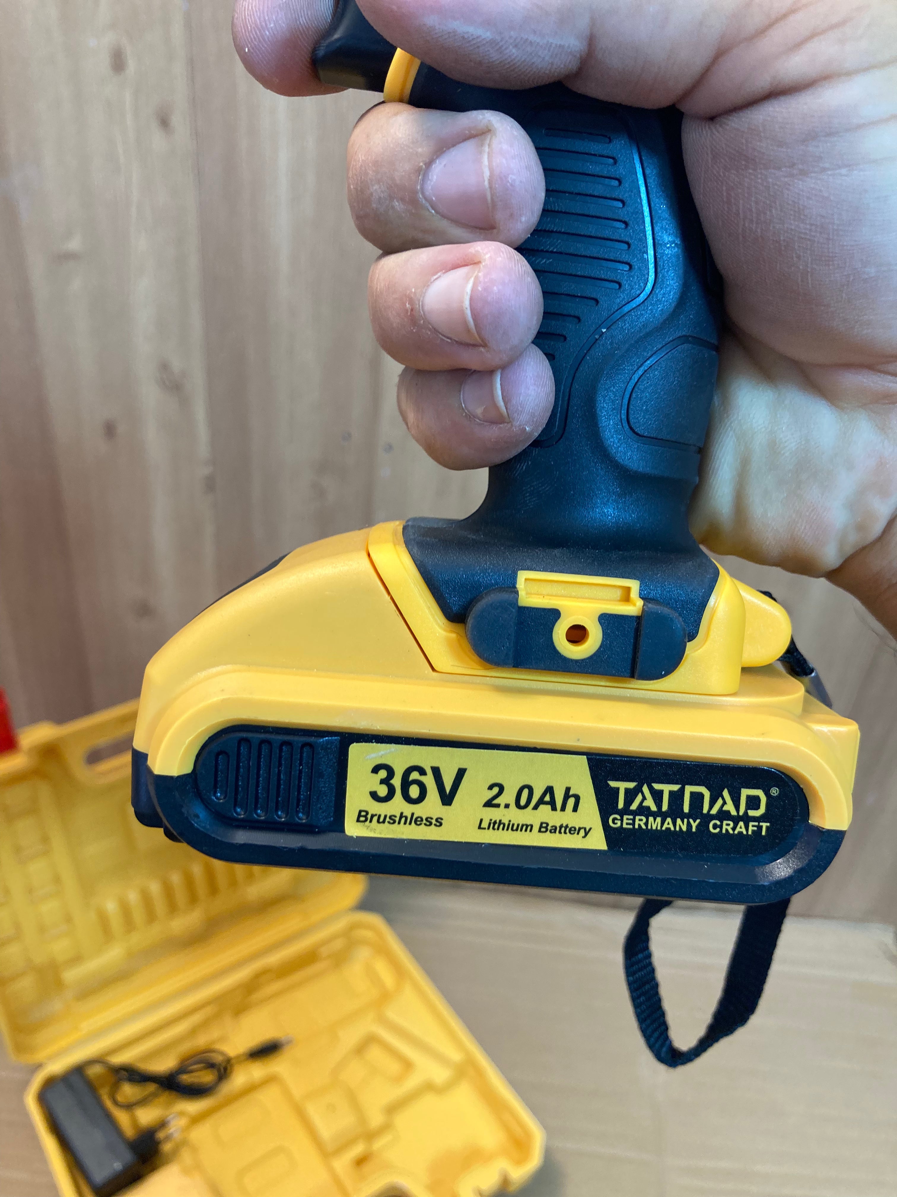 Tatnad Germany Craft Cordless Drill Machine with 36V Rechargeable Double Batteries