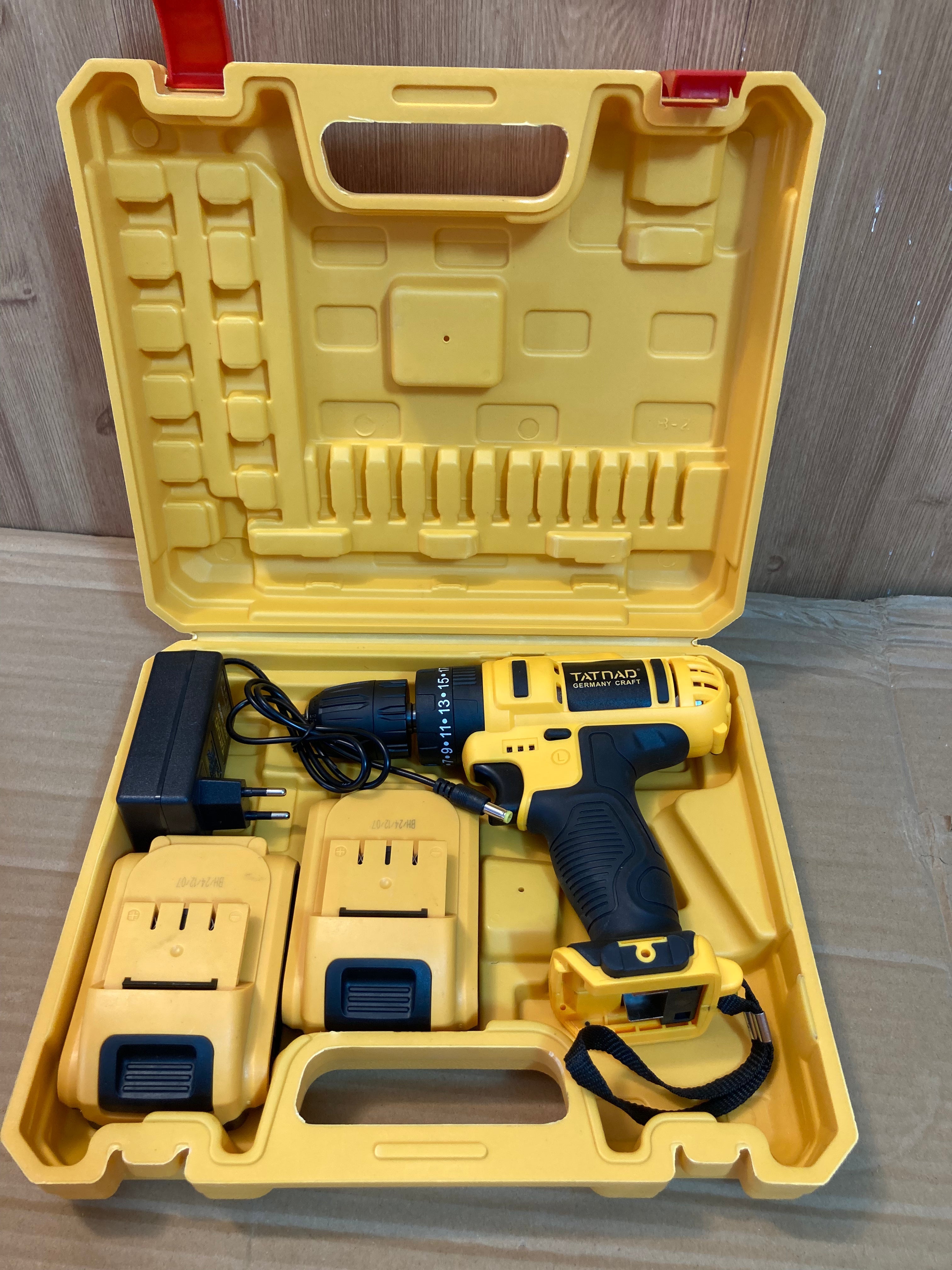 Tatnad Germany Craft Cordless Drill Machine with 36V Rechargeable Double Batteries