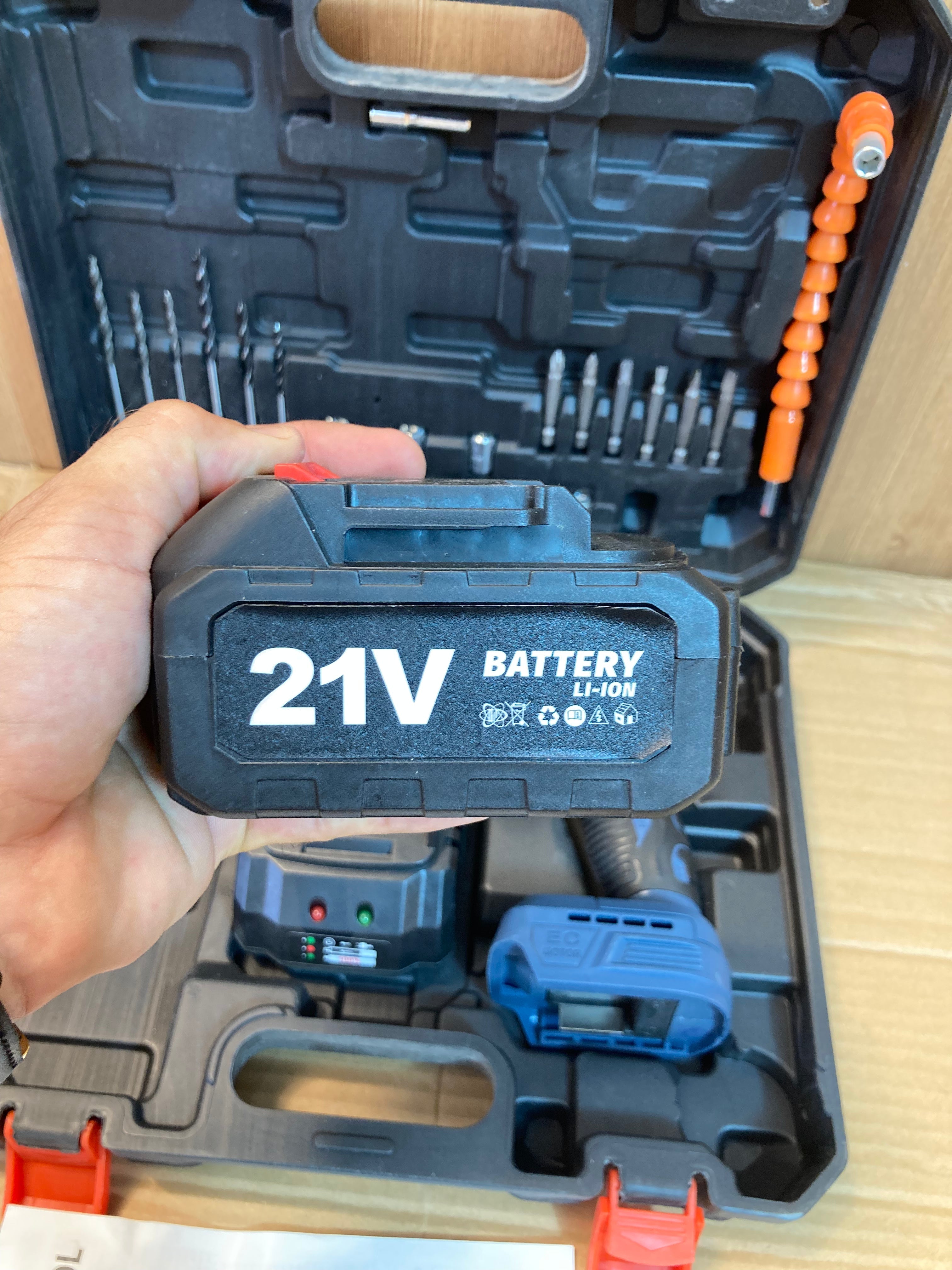 Lot Imported Heavy Duty Brushless Drill Machine with 21V Double Batteries