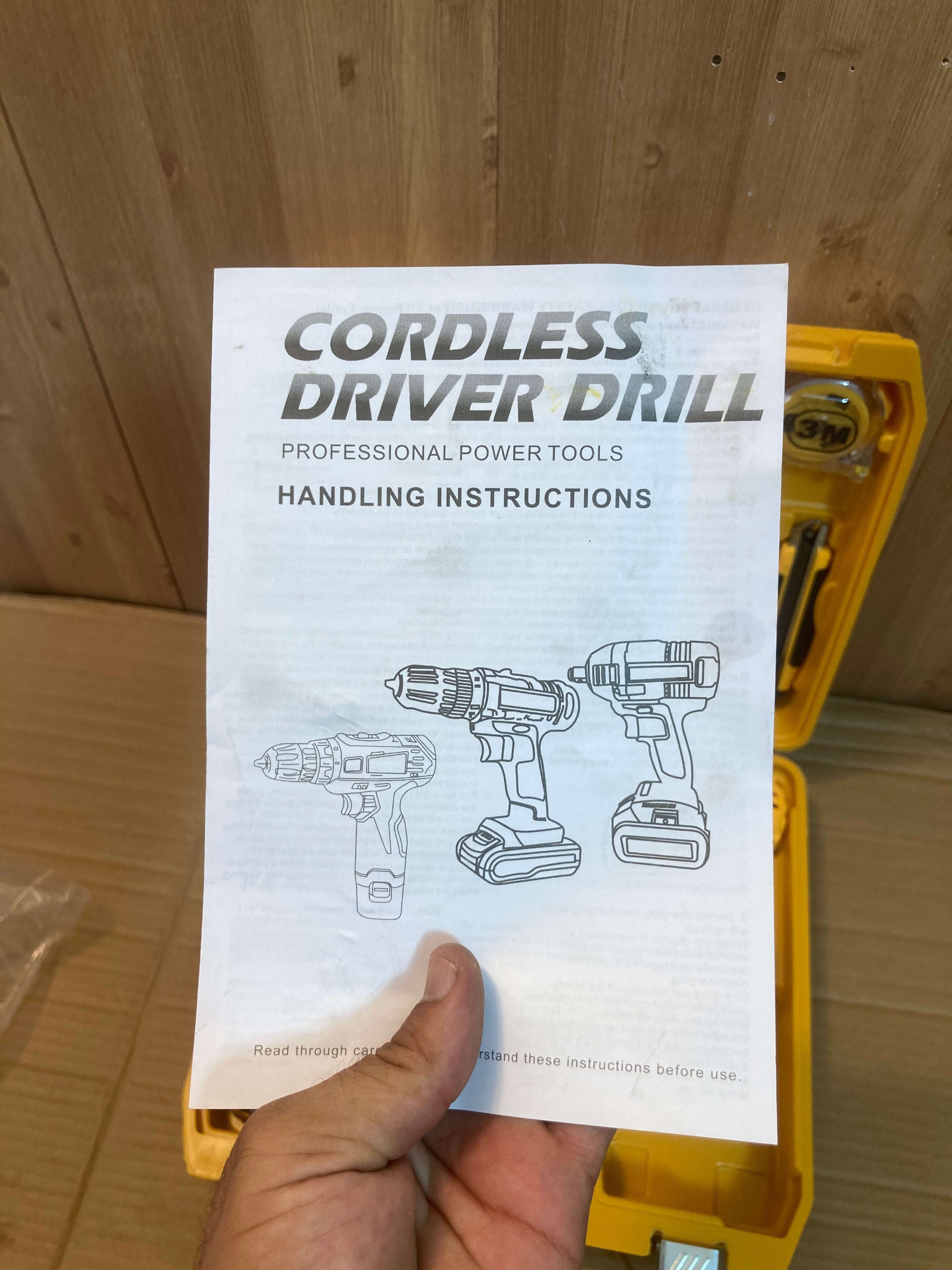 Tatnad Germany Craft Cordless Drill Machine with 36V Rechargeable Double Batteries