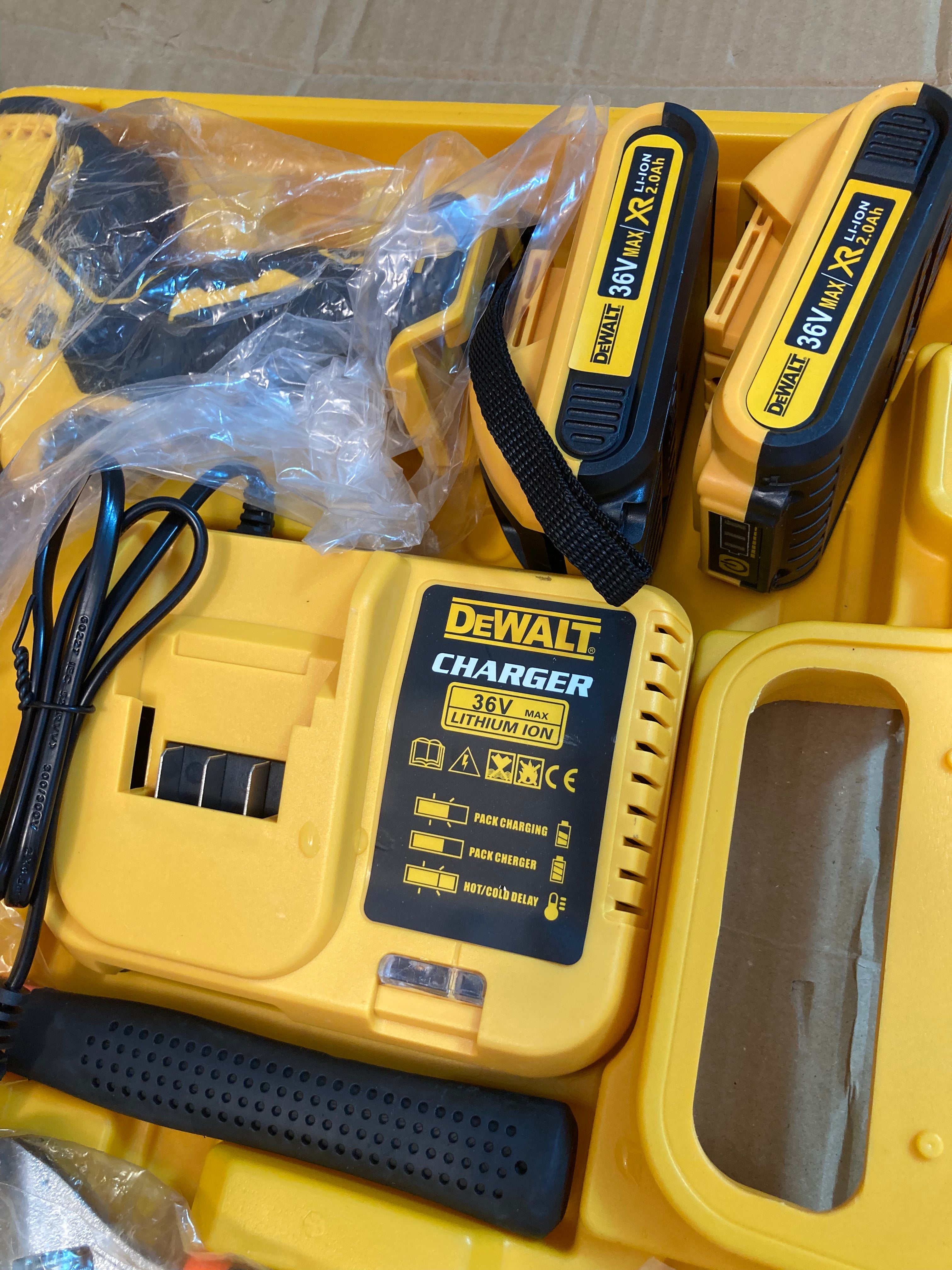 DeWALT Commercial Cordless Powerful Drill Machine 36V Double Batteries
