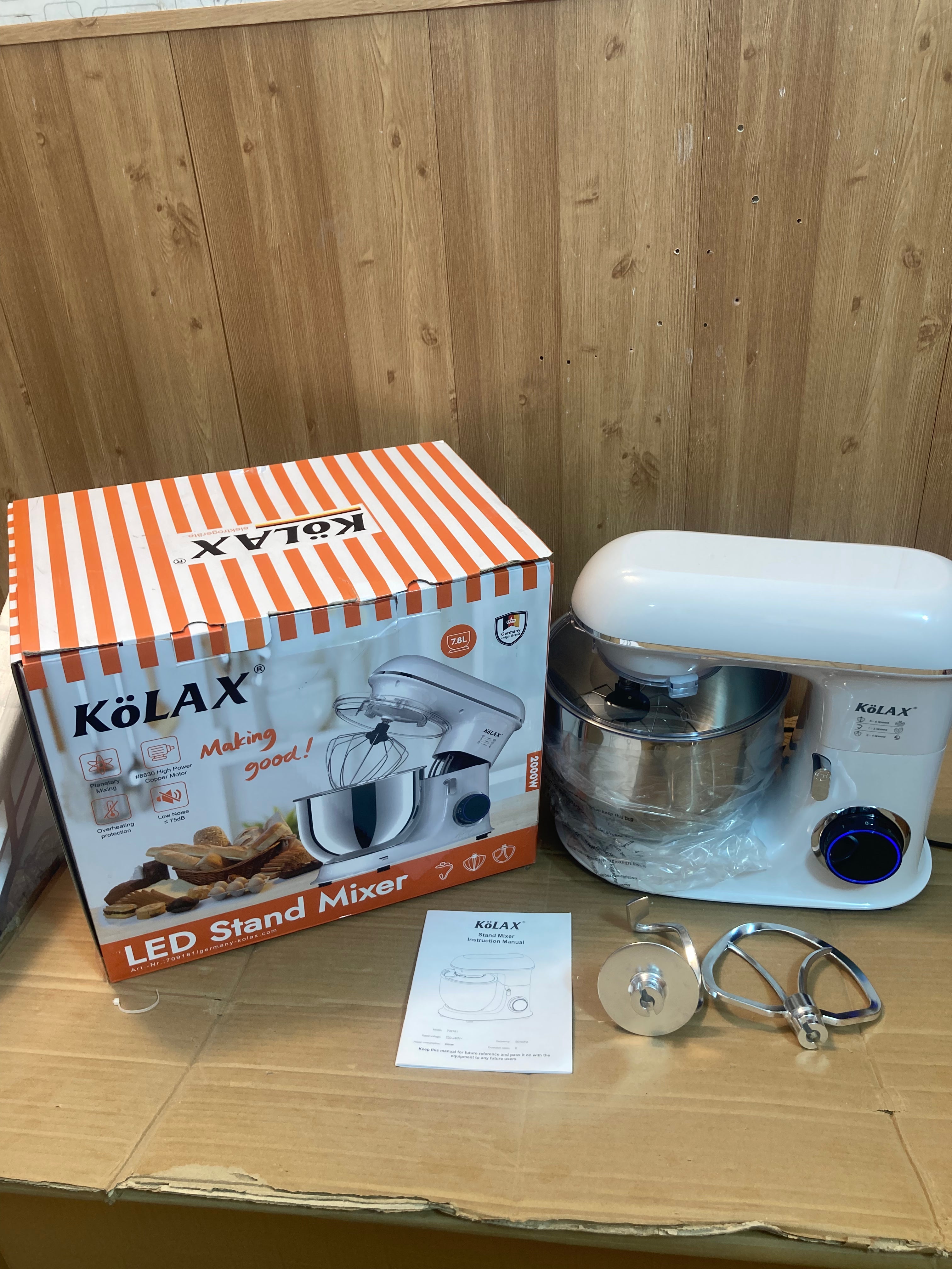 KoLAX Germany 7.8L Stand Mixer 2000W