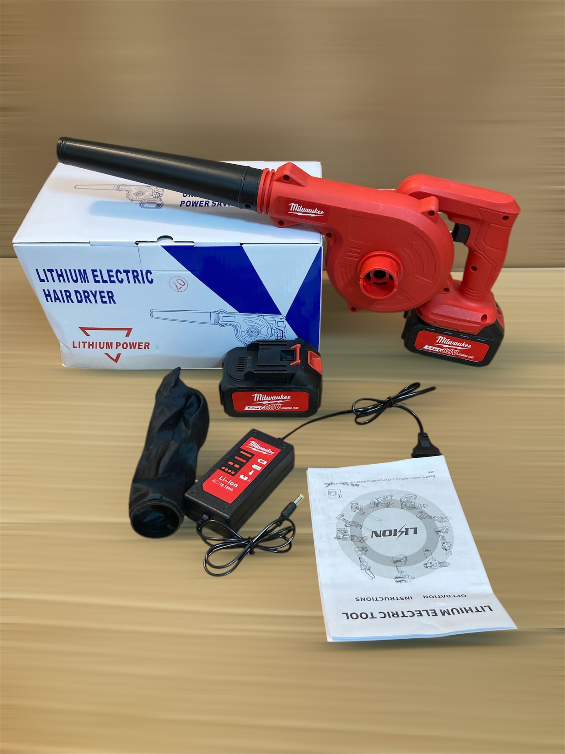 Lot Imported Milwaukee 2-in-1 Air Blower & Vacuum Cleaner With 88V Double Batteries