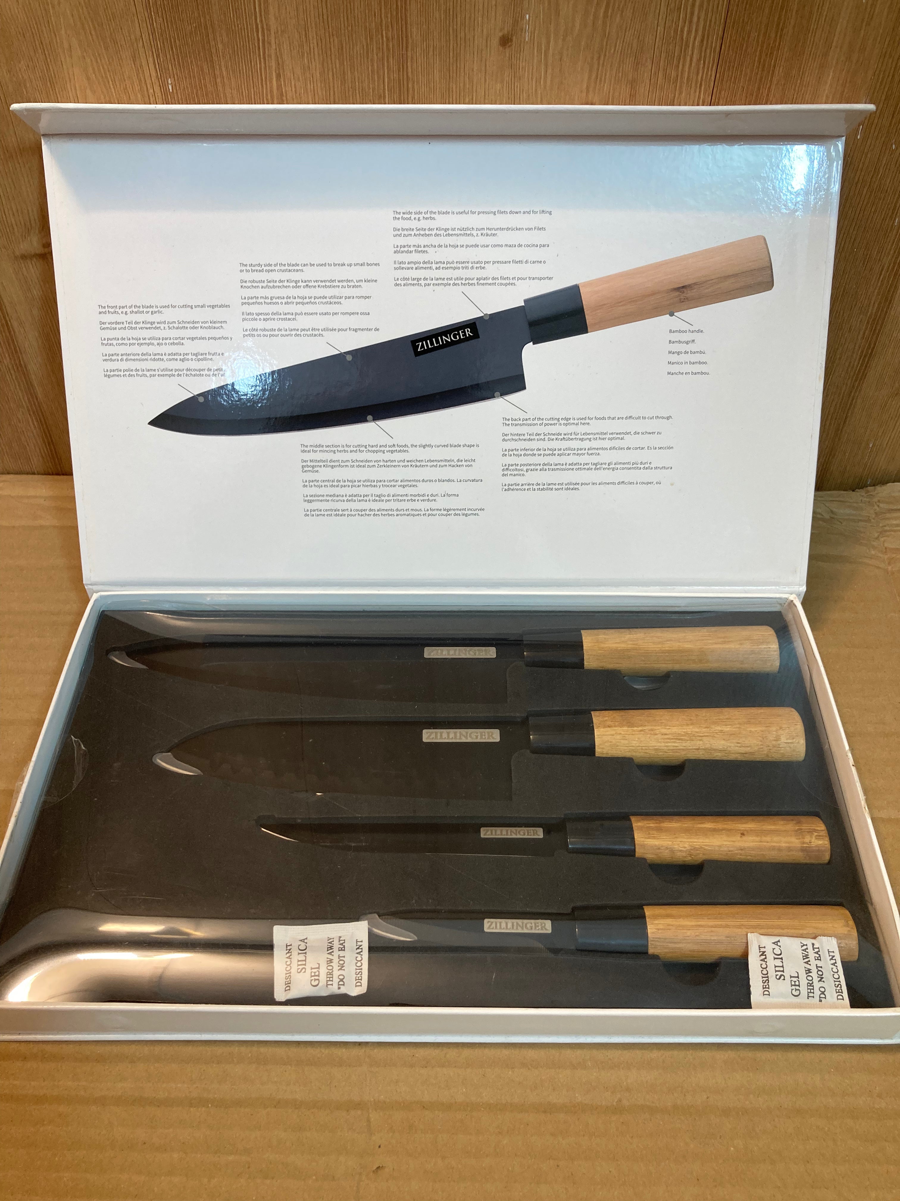 Japanese knife set 4-in-1 for kitchen