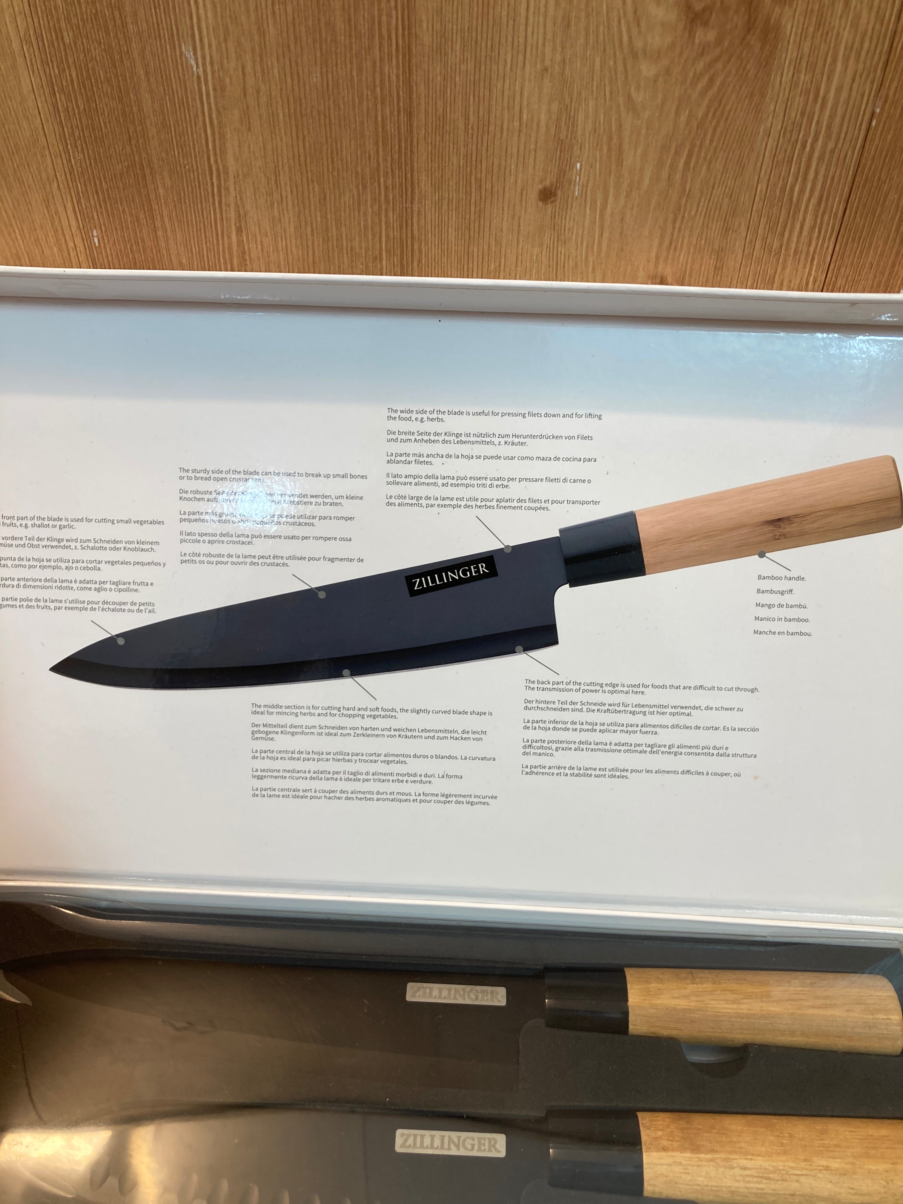 Japanese knife set 4-in-1 for kitchen