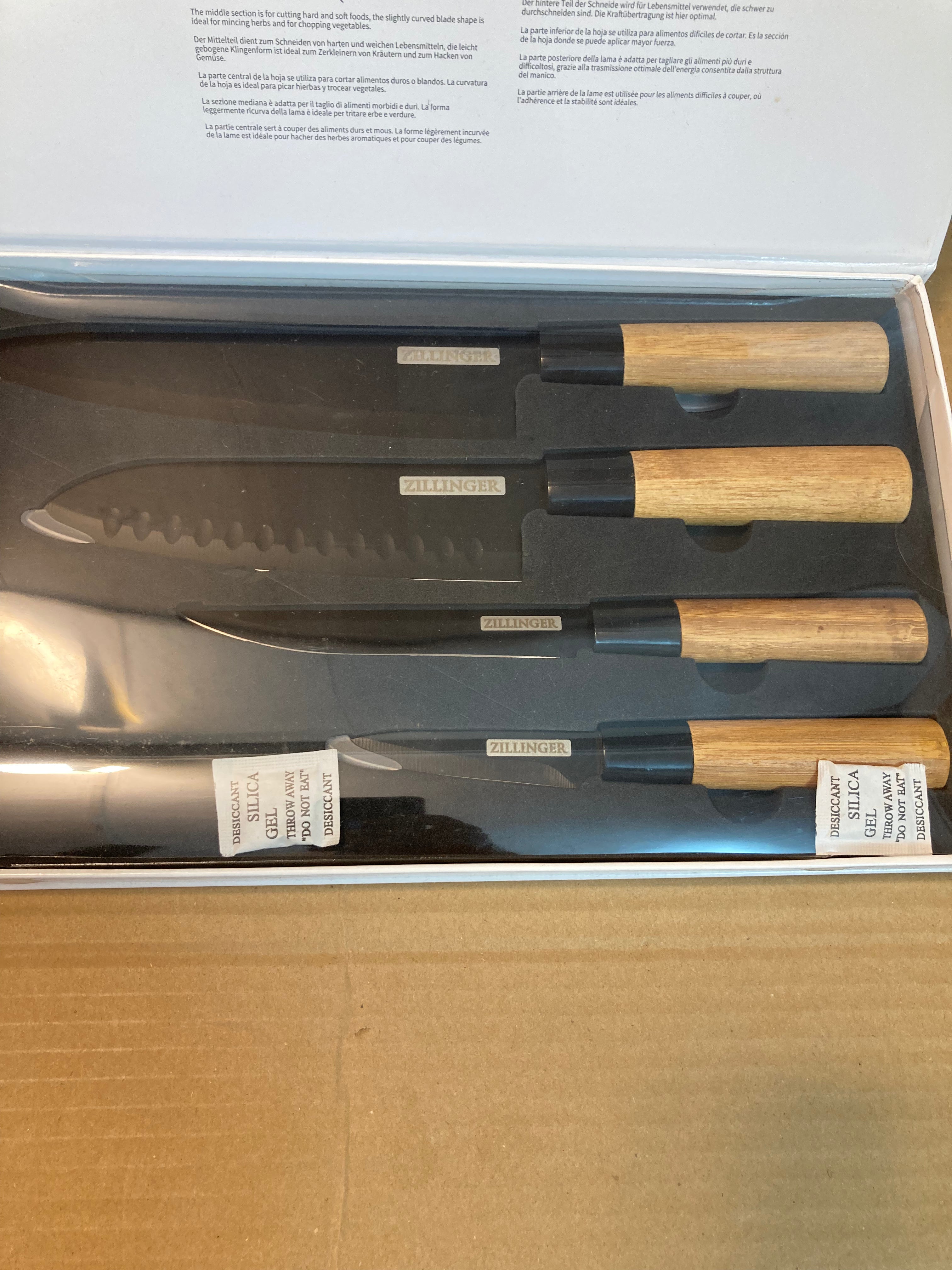 Japanese knife set 4-in-1 for kitchen