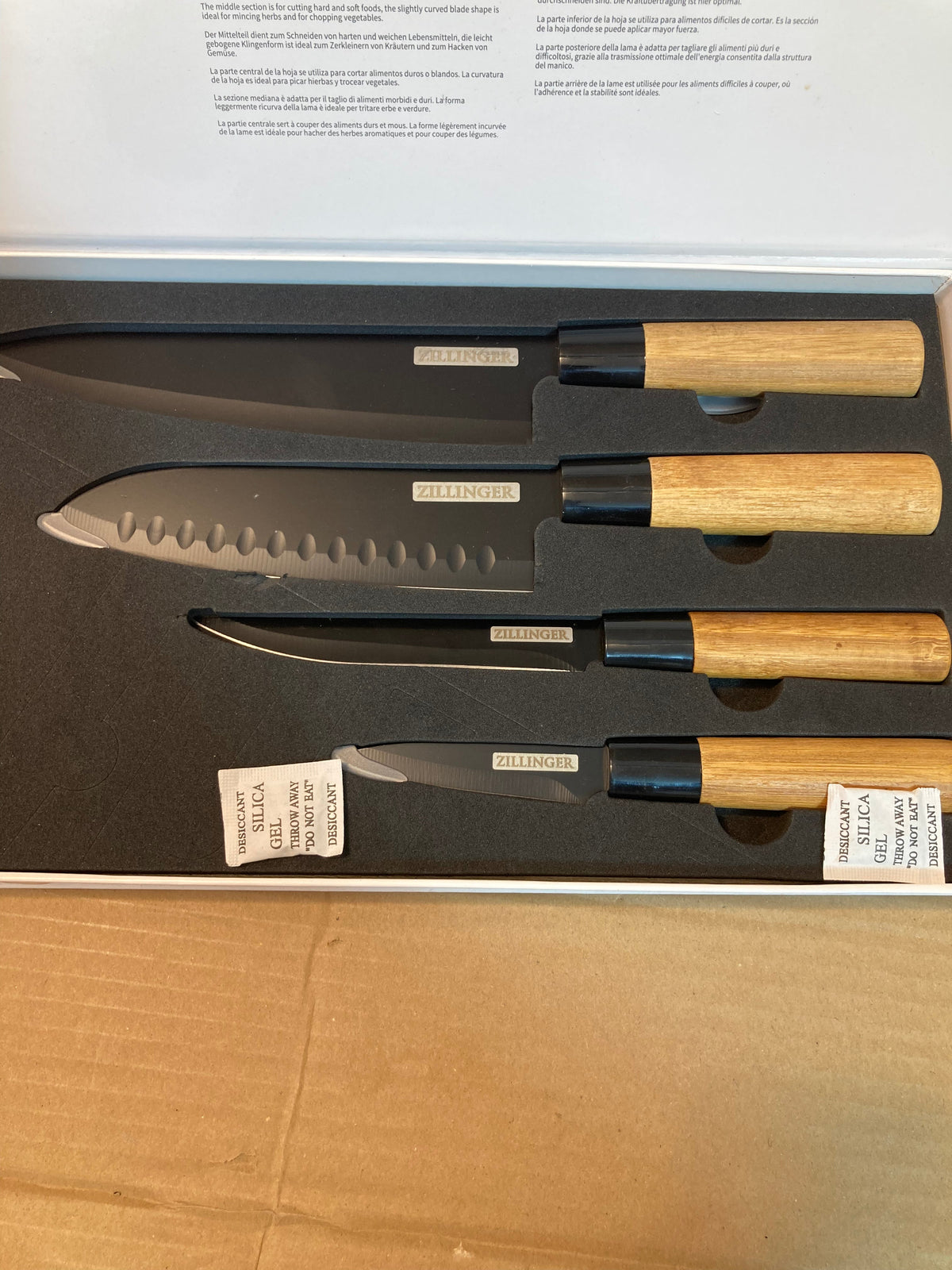 Japanese knife set 4-in-1 for kitchen