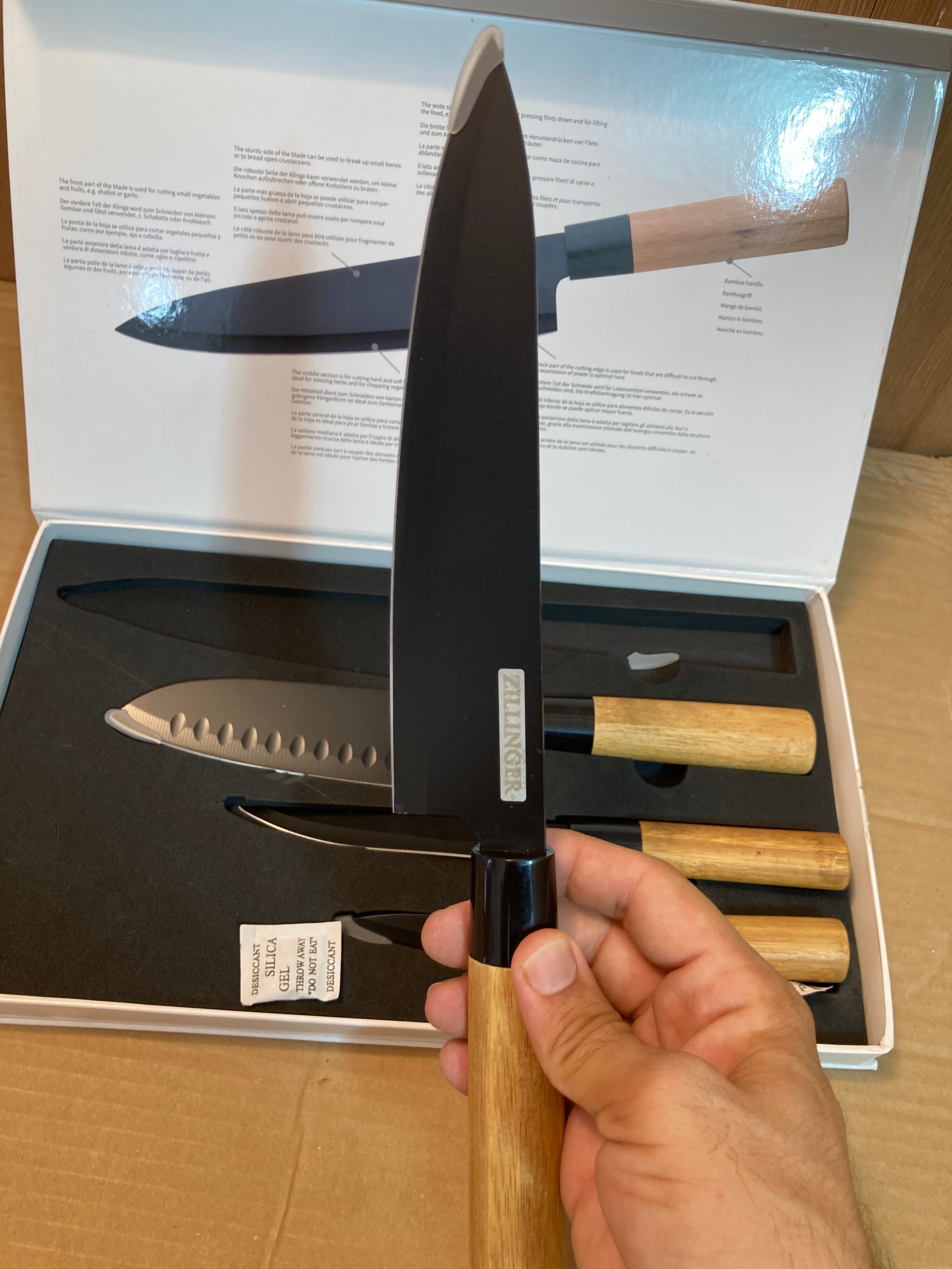 Japanese knife set 4-in-1 for kitchen