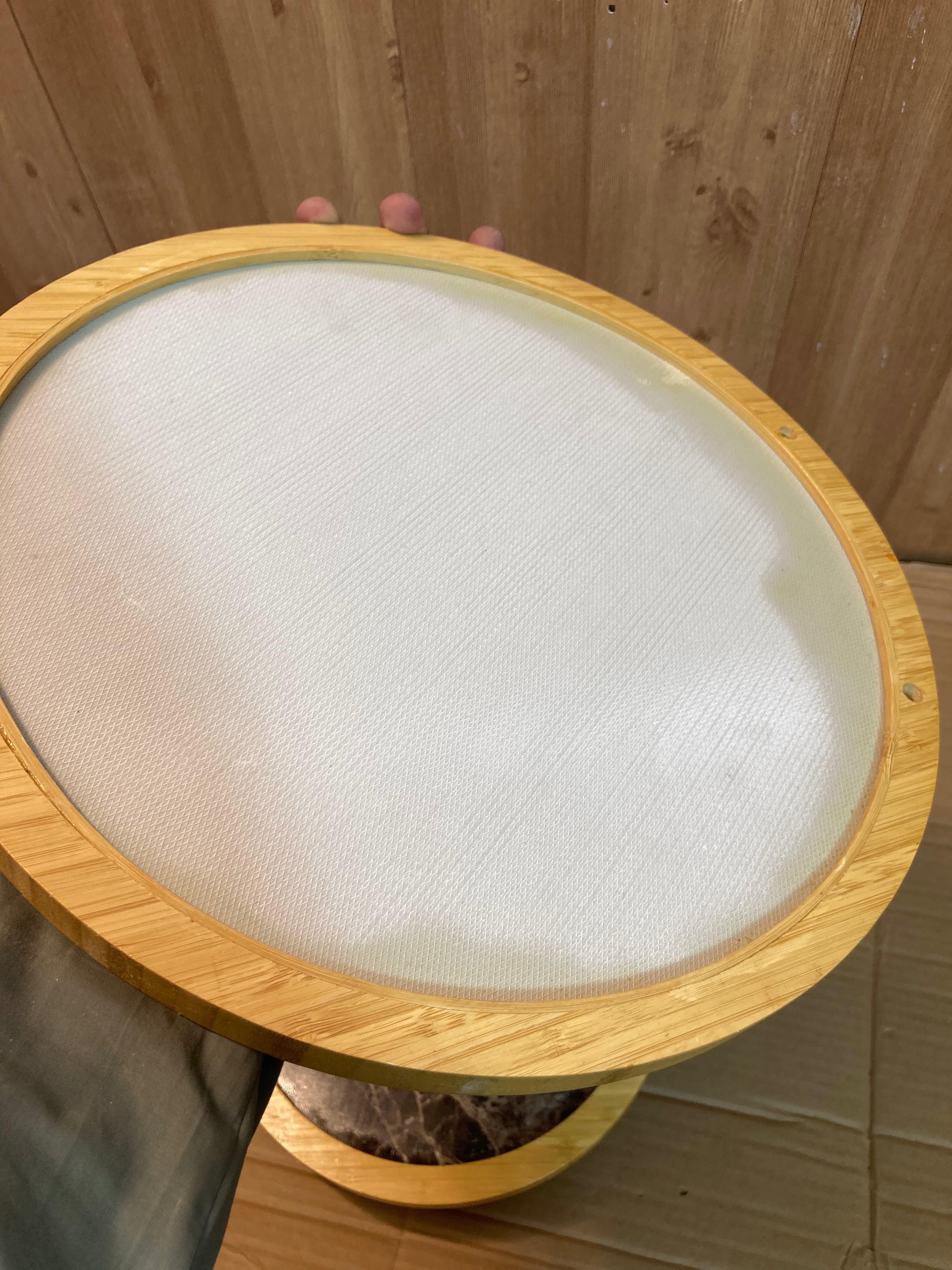 3PCs Bamboo Round Shape Serving Trays Set