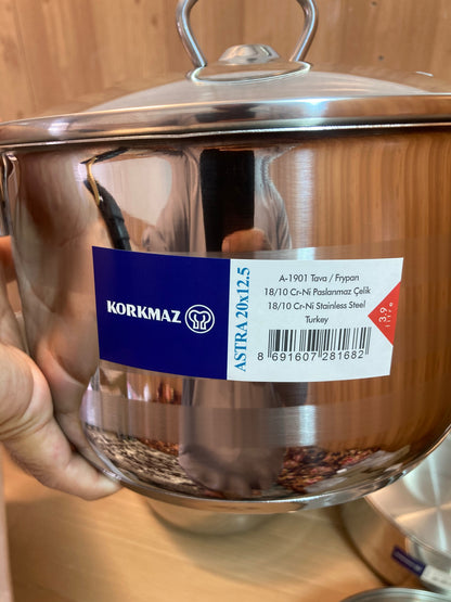 Korkmaz Turkey Stainless Steel 10PCs Cookware Set ASTRA A-1901